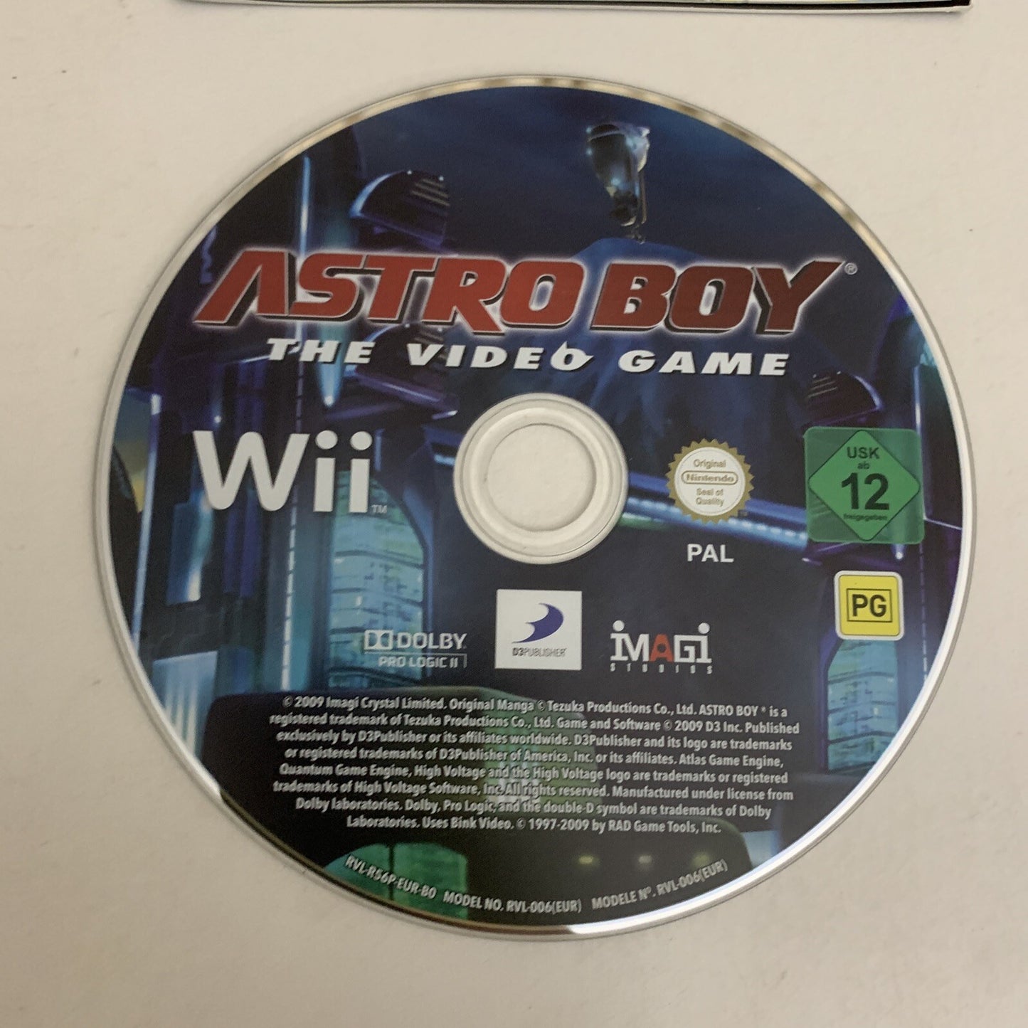 Astro Boy: The Video Game Nintendo Wii 2009 Game Complete
