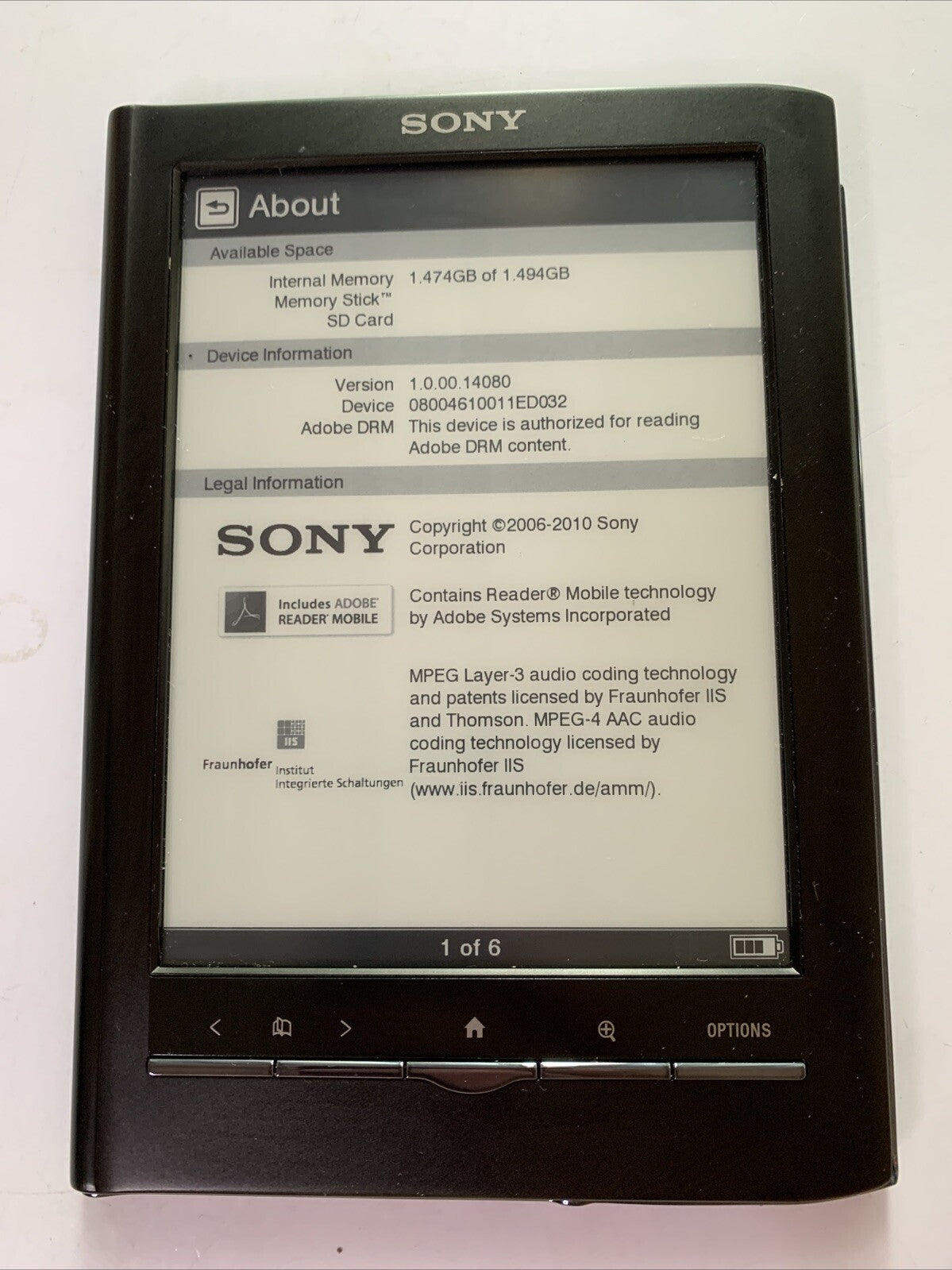 Sony Digital Book Reader 6-inch E Ink 2GB eReader WiFi Stylus Pen  PRS-650