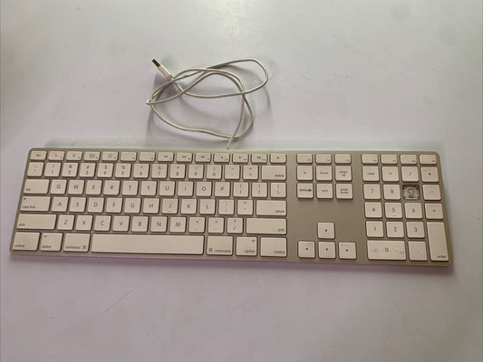 Apple Aluminum Keyboard with Numeric Keypad MB110LL/B A1243 *For Parts Or Repair