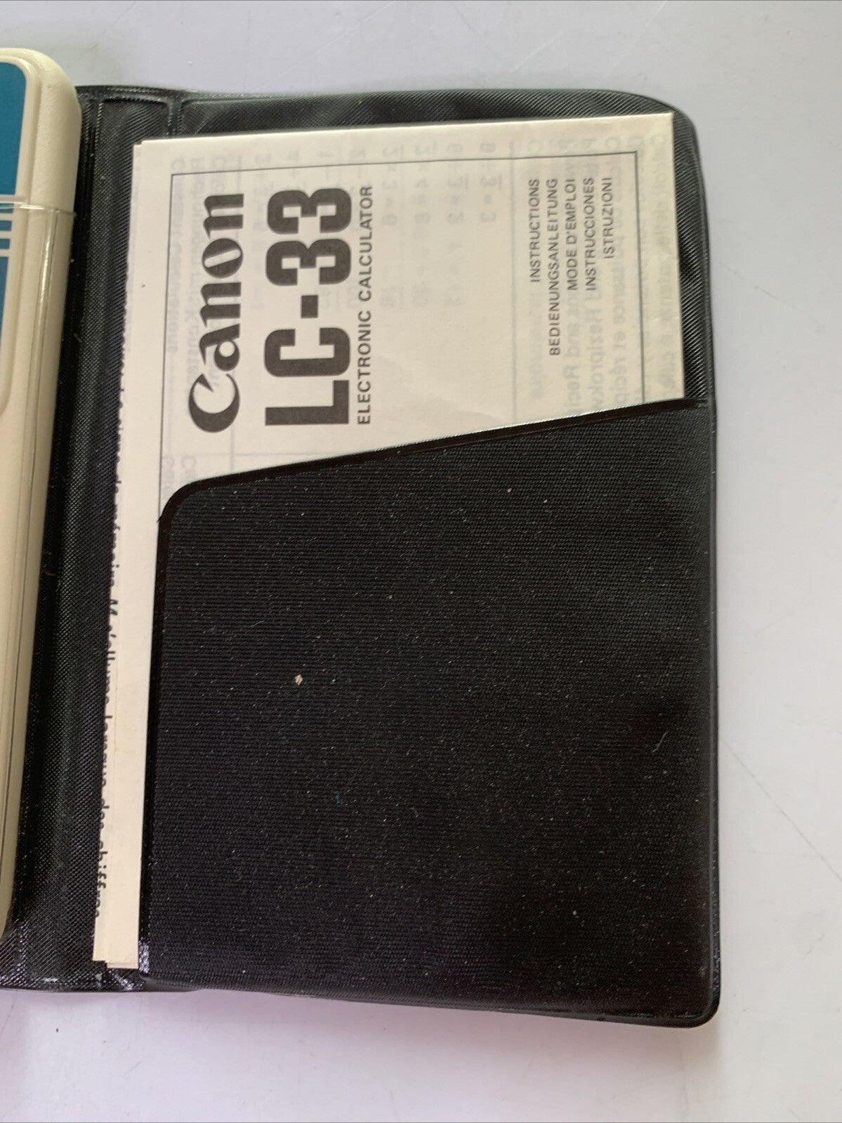 Canon LC-33 Calculator Vintage 1980's Made in Japan with Cover