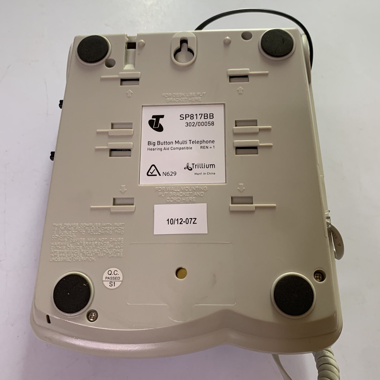 Telstra Big Button Multi Landline Telephone NBN & Hearing Aid Compatible SP817BB