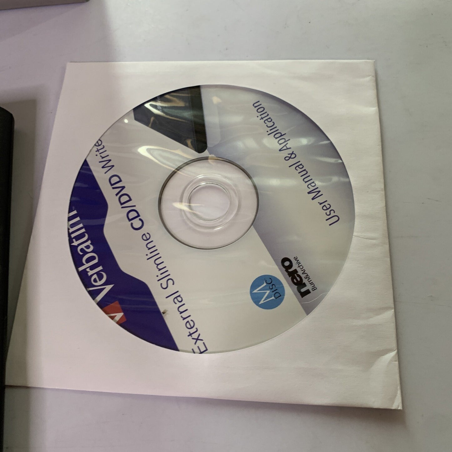 Verbatim External CD/DVD Writer Burner USB Powered Black