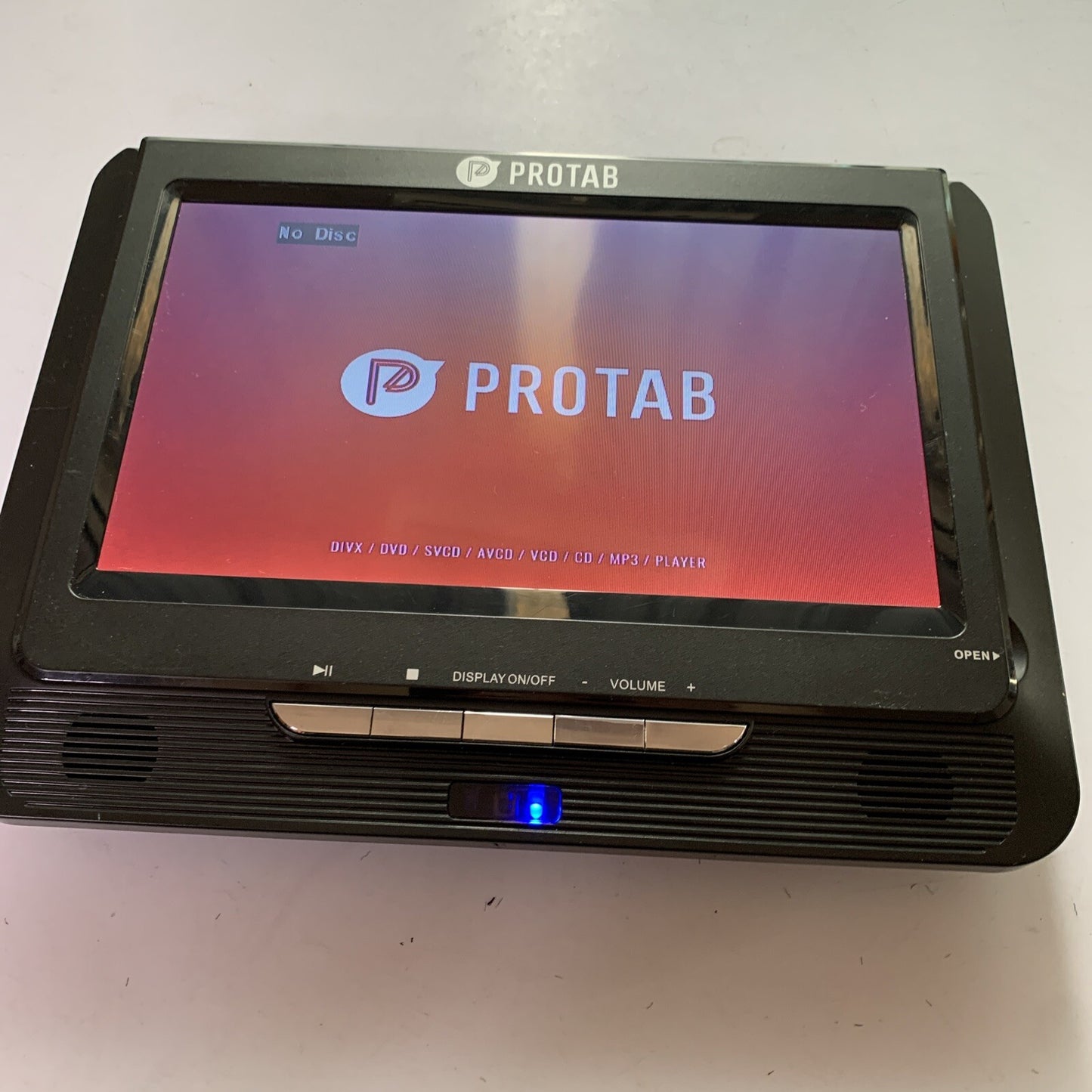 Protab 9" Portable DVD Player *Does Not Read DVD But Plays CD For Parts Repair