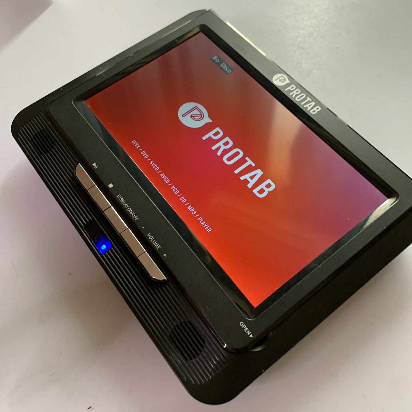 Protab 9" Portable DVD Player *Does Not Read DVD But Plays CD For Parts Repair