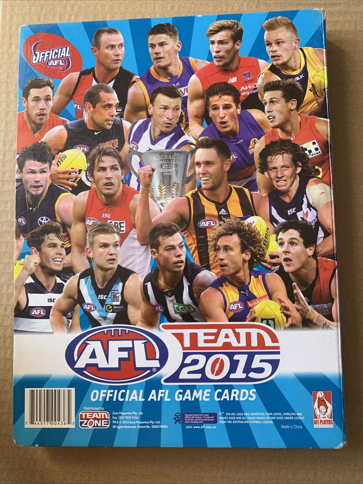 AFL Team 2015 Official Game Cards & Folder with Footy Cards