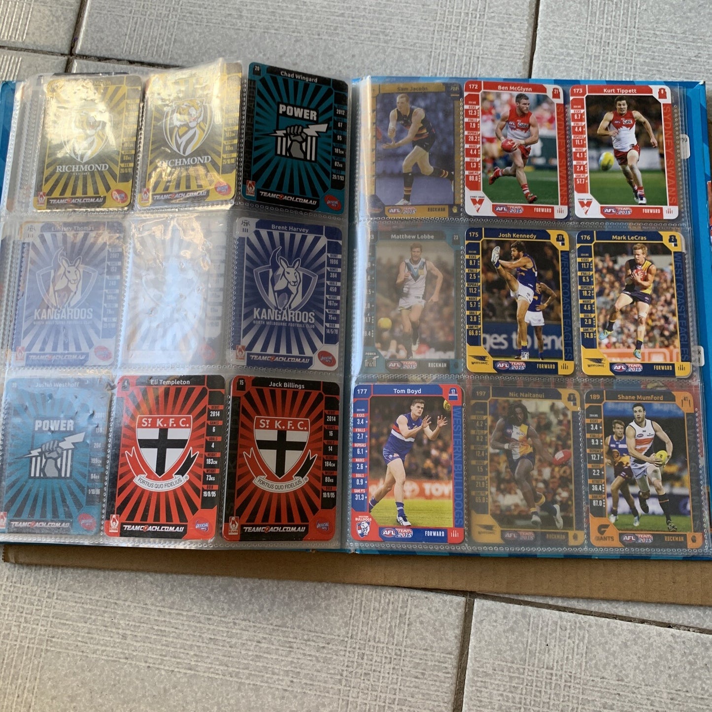 AFL Team 2015 Official Game Cards & Folder with Footy Cards