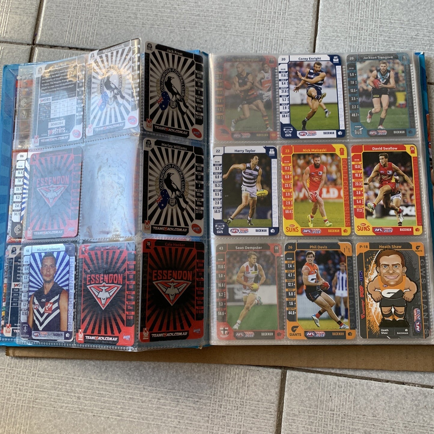 AFL Team 2015 Official Game Cards & Folder with Footy Cards
