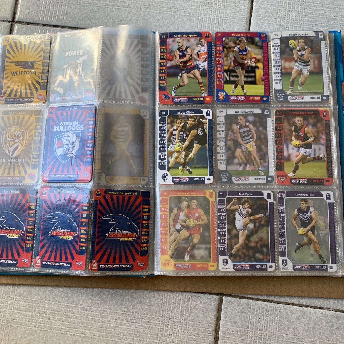 AFL Team 2015 Official Game Cards & Folder with Footy Cards