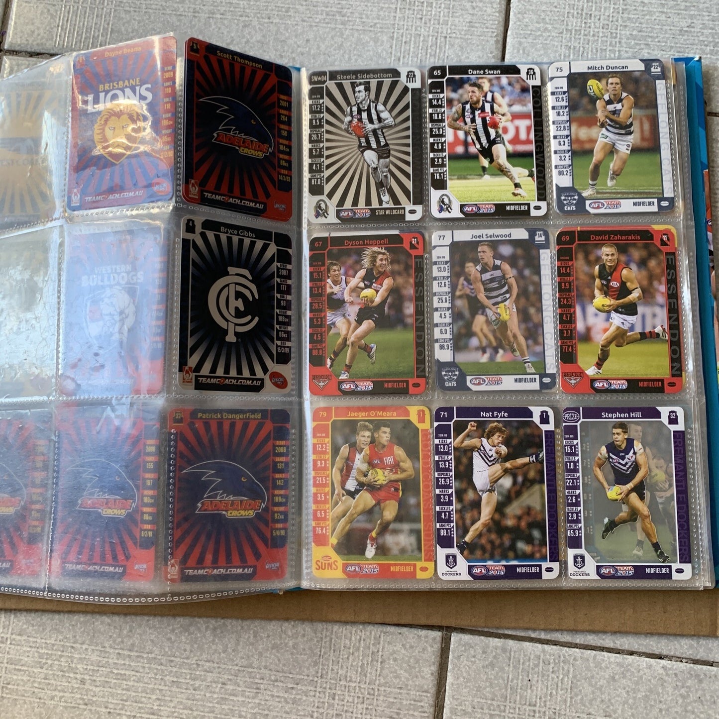 AFL Team 2015 Official Game Cards & Folder with Footy Cards