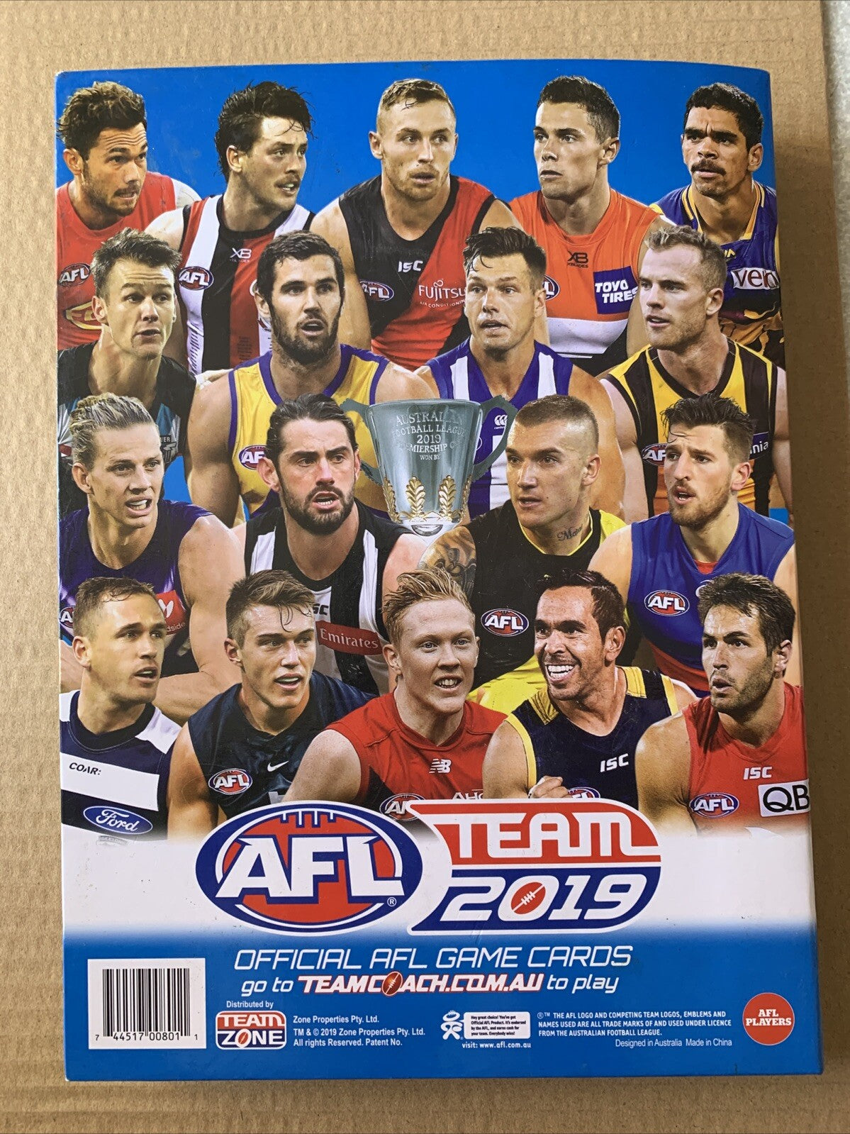 AFL Team 2019 Game Cards Collectors Album + Cards