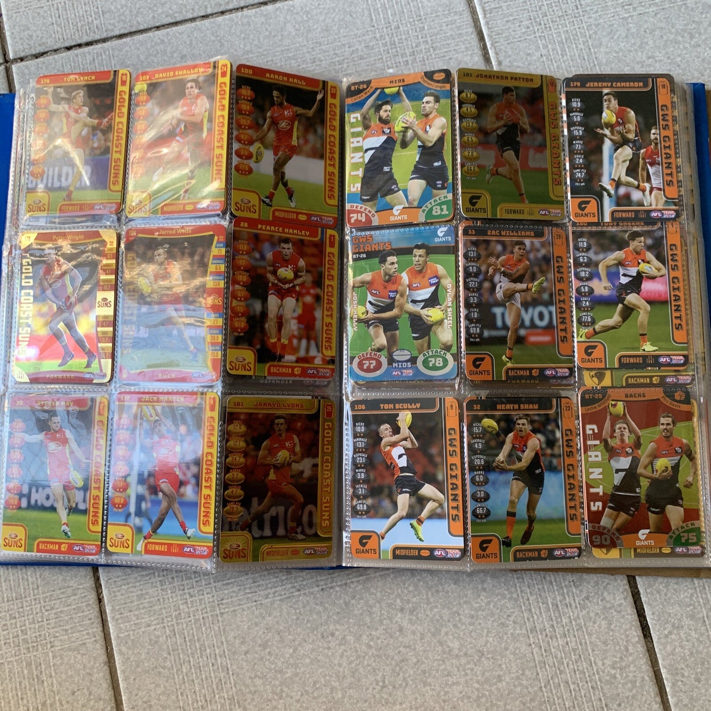 AFL Team 2019 Game Cards Collectors Album + Cards