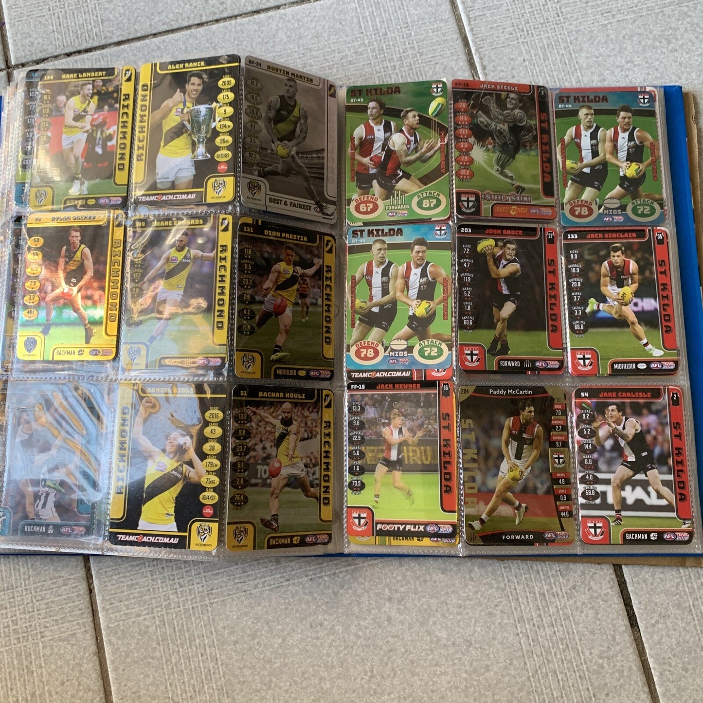 AFL Team 2019 Game Cards Collectors Album + Cards