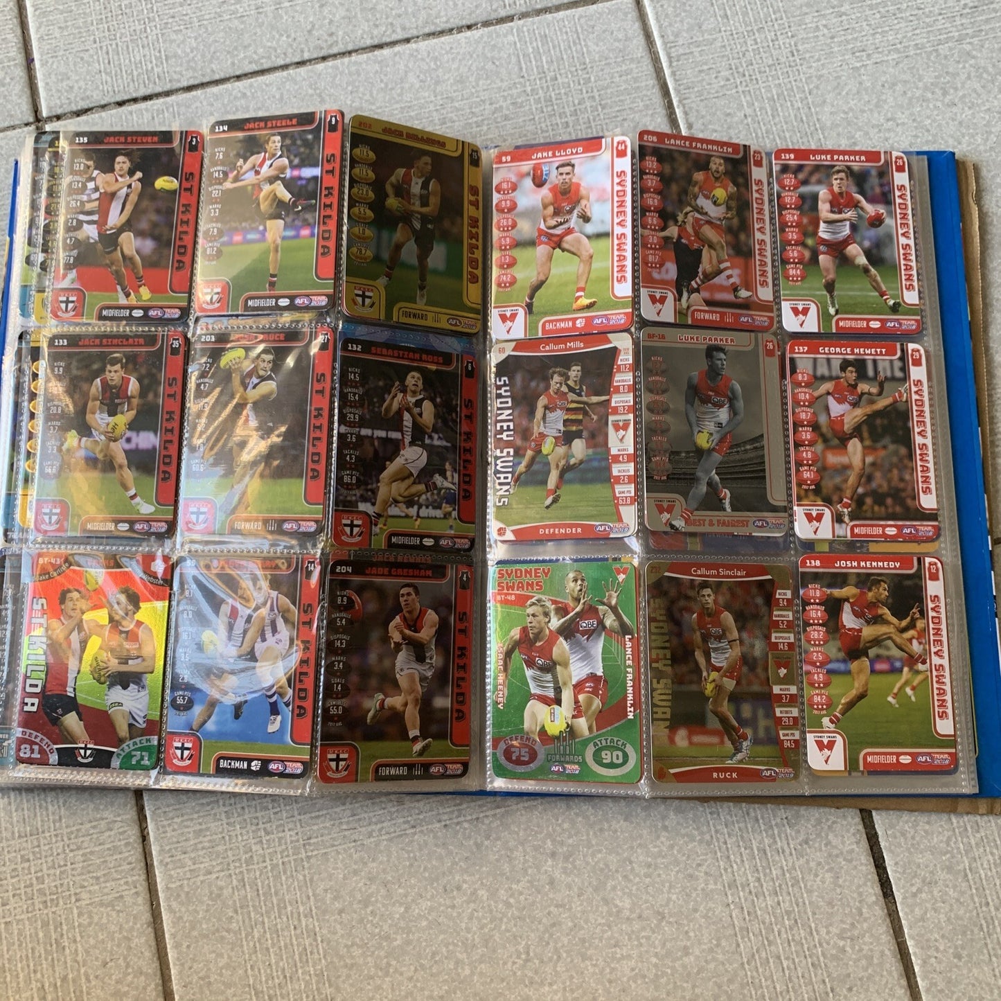 AFL Team 2019 Game Cards Collectors Album + Cards