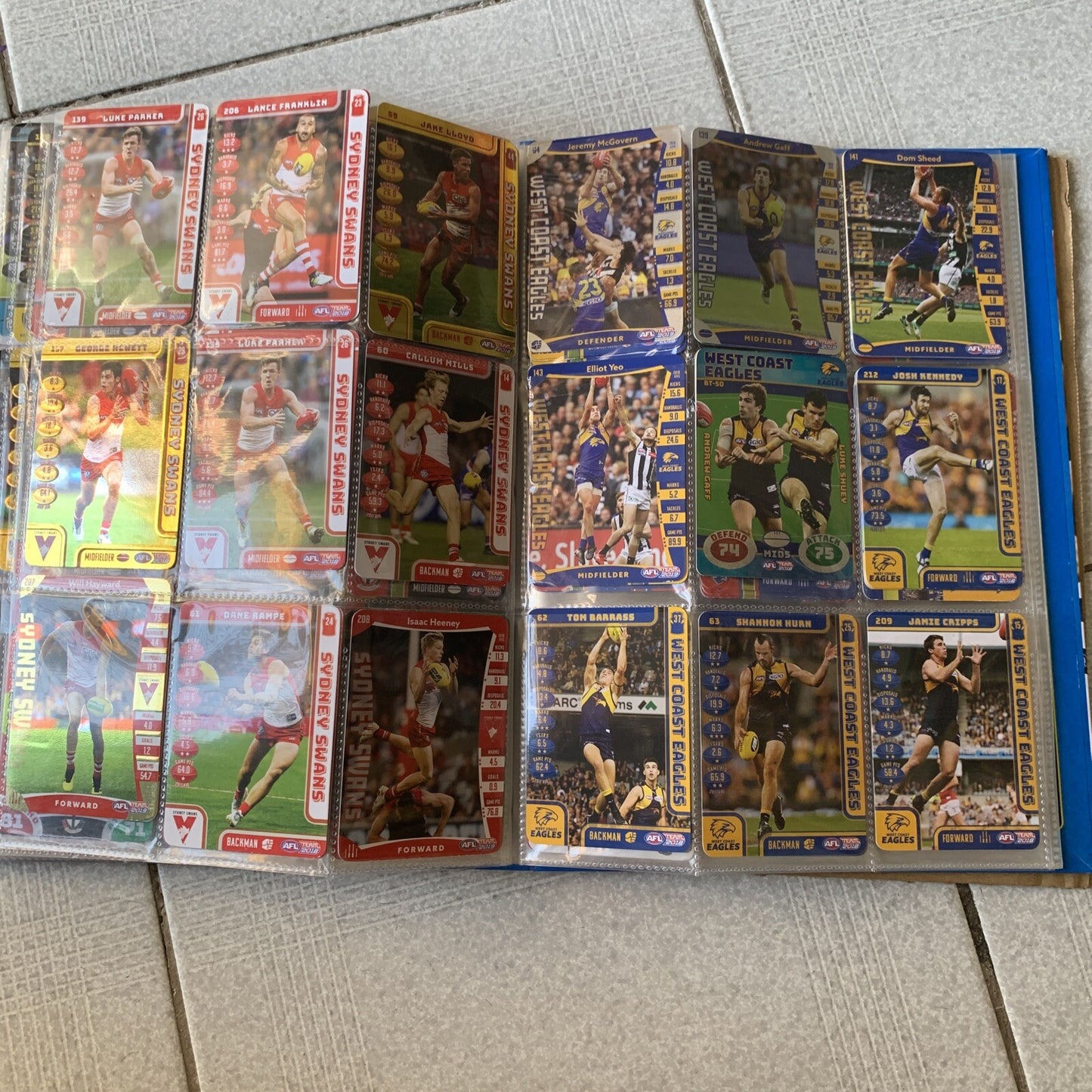AFL Team 2019 Game Cards Collectors Album + Cards