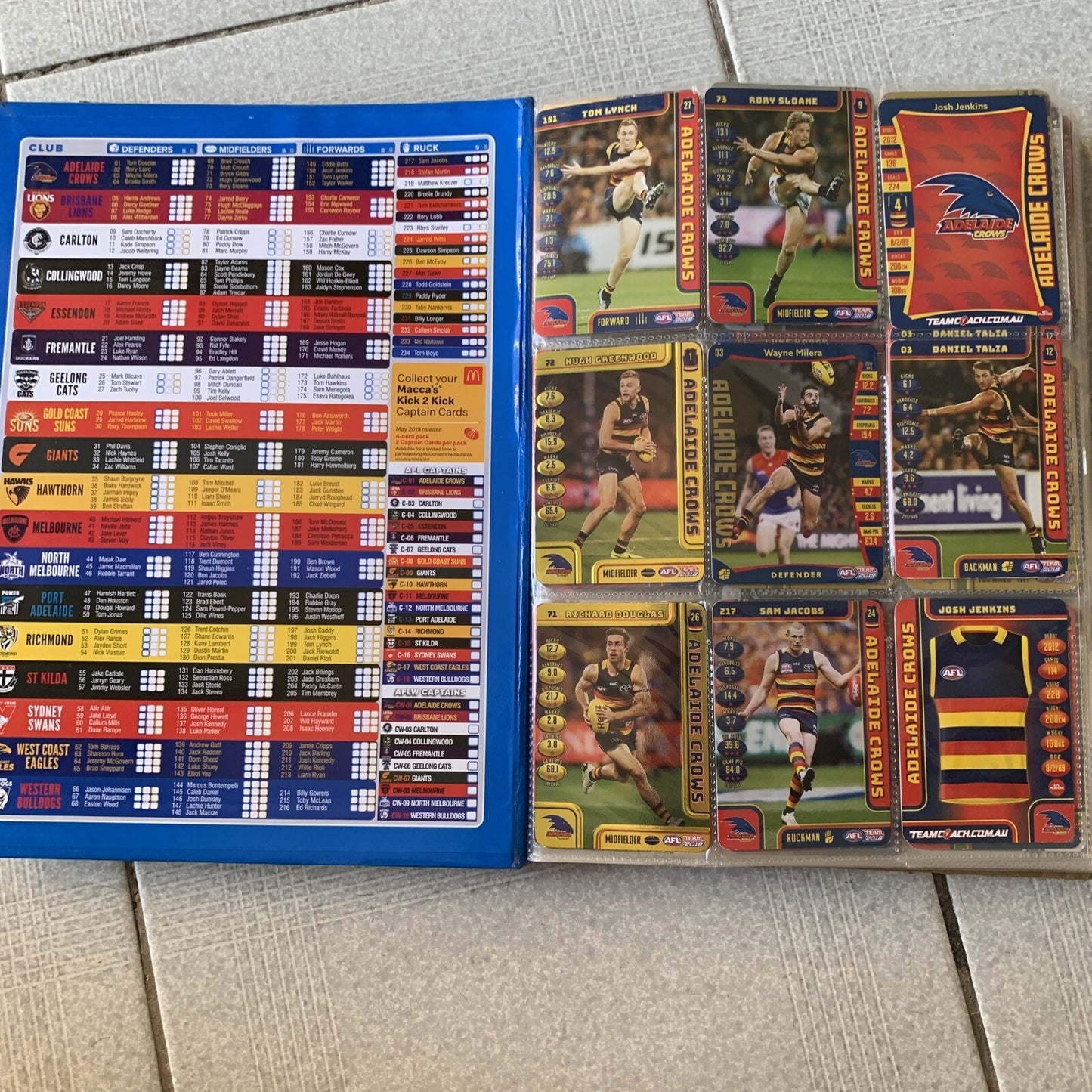 AFL Team 2019 Game Cards Collectors Album + Cards