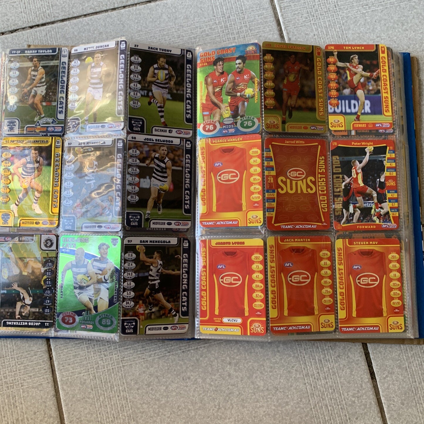 AFL Team 2019 Game Cards Collectors Album + Cards