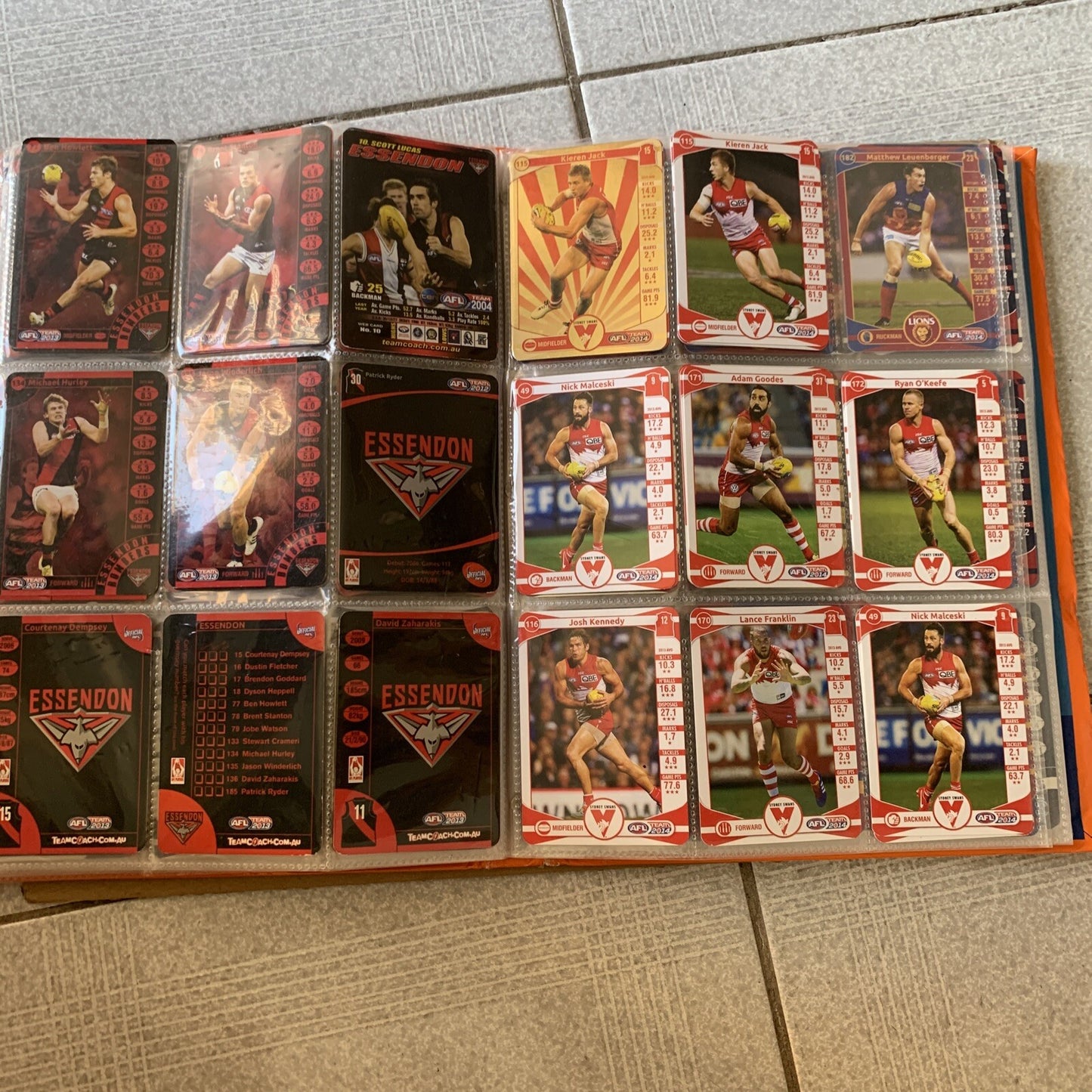 AFL Team 2014 Official AFL Game Cards Album + Cards