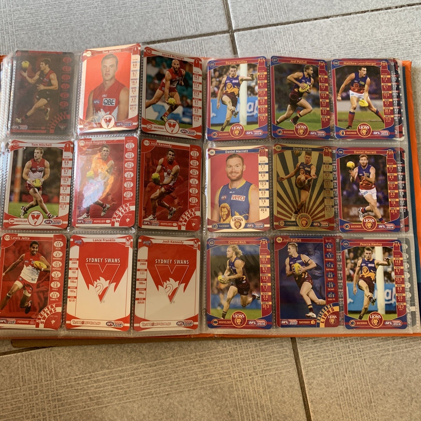 AFL Team 2014 Official AFL Game Cards Album + Cards