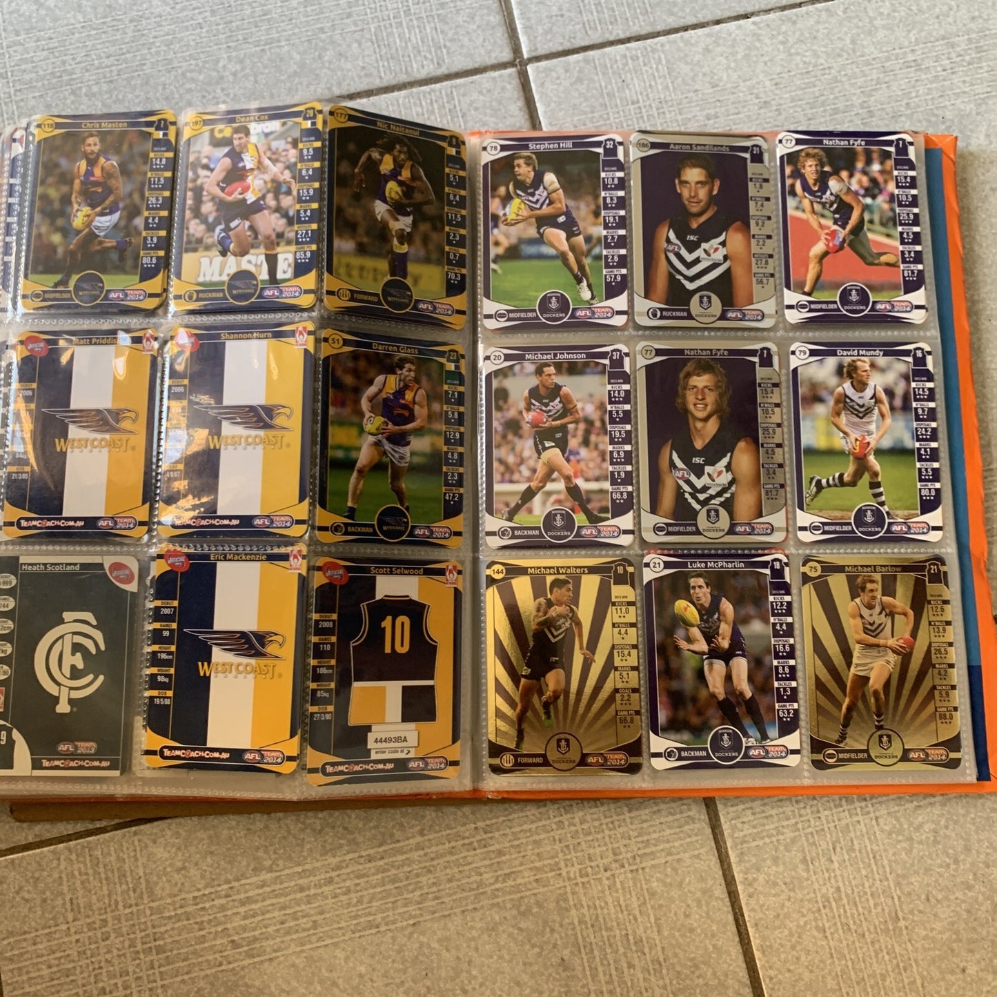 AFL Team 2014 Official AFL Game Cards Album + Cards