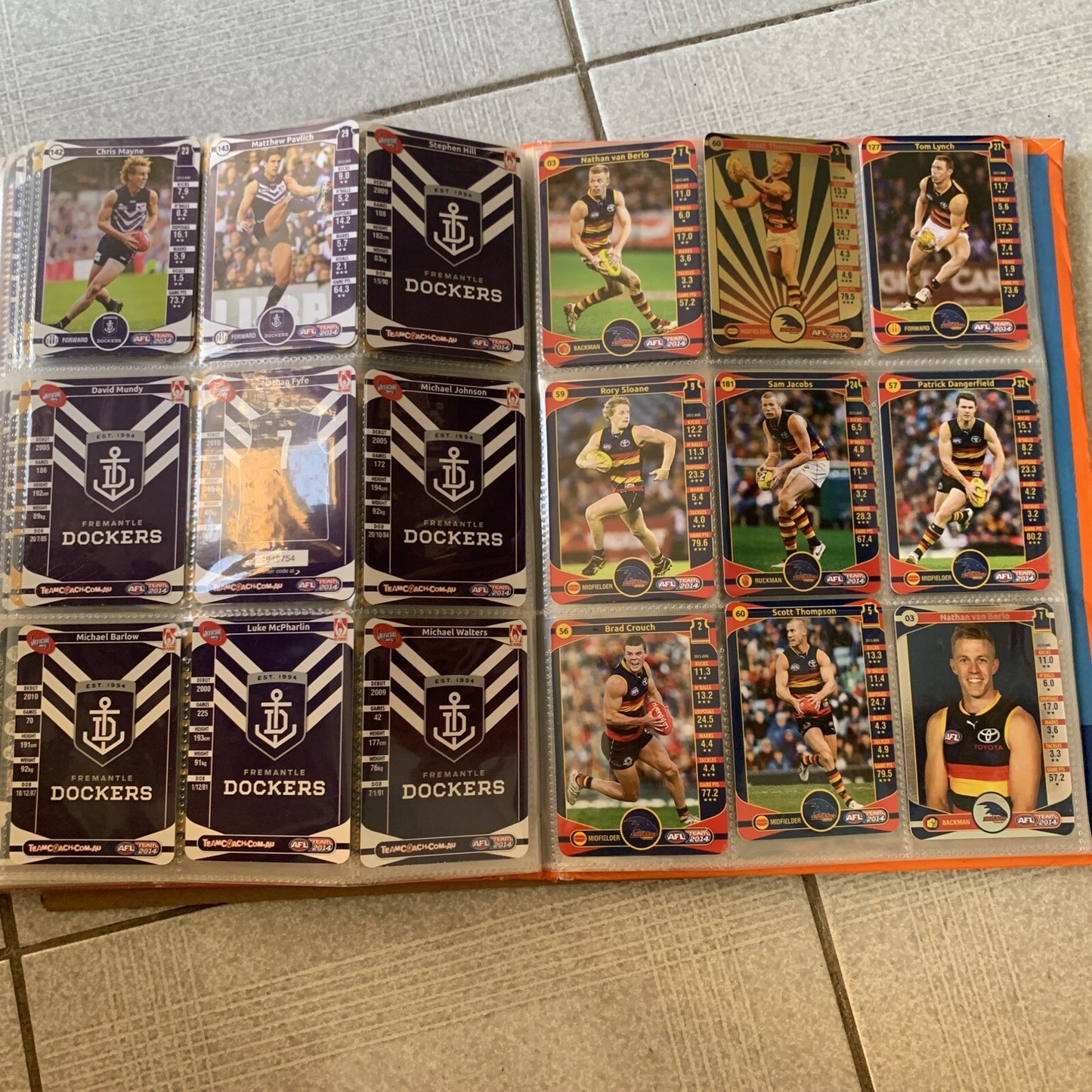AFL Team 2014 Official AFL Game Cards Album + Cards