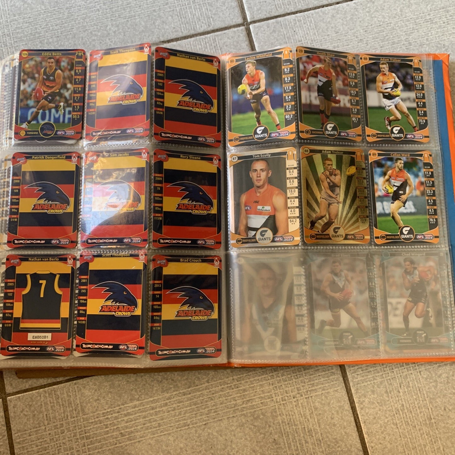 AFL Team 2014 Official AFL Game Cards Album + Cards