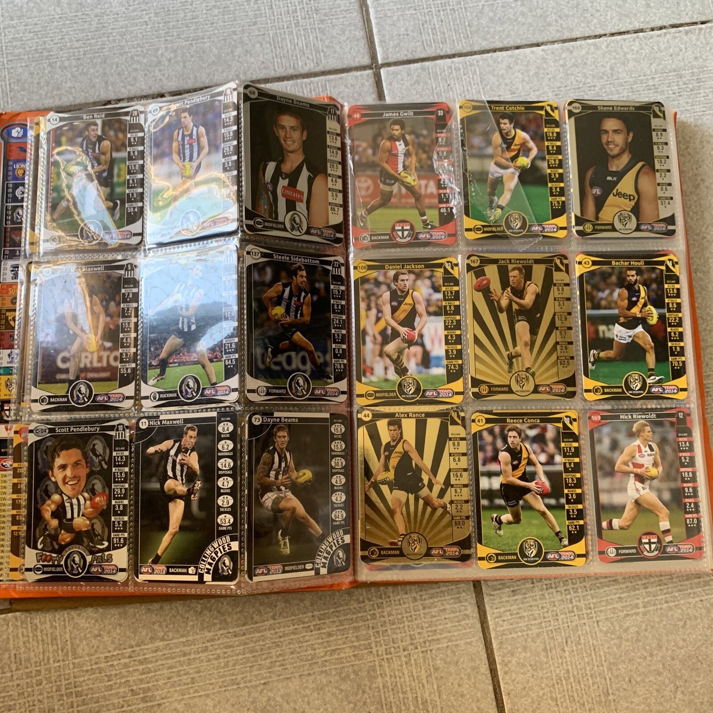 AFL Team 2014 Official AFL Game Cards Album + Cards