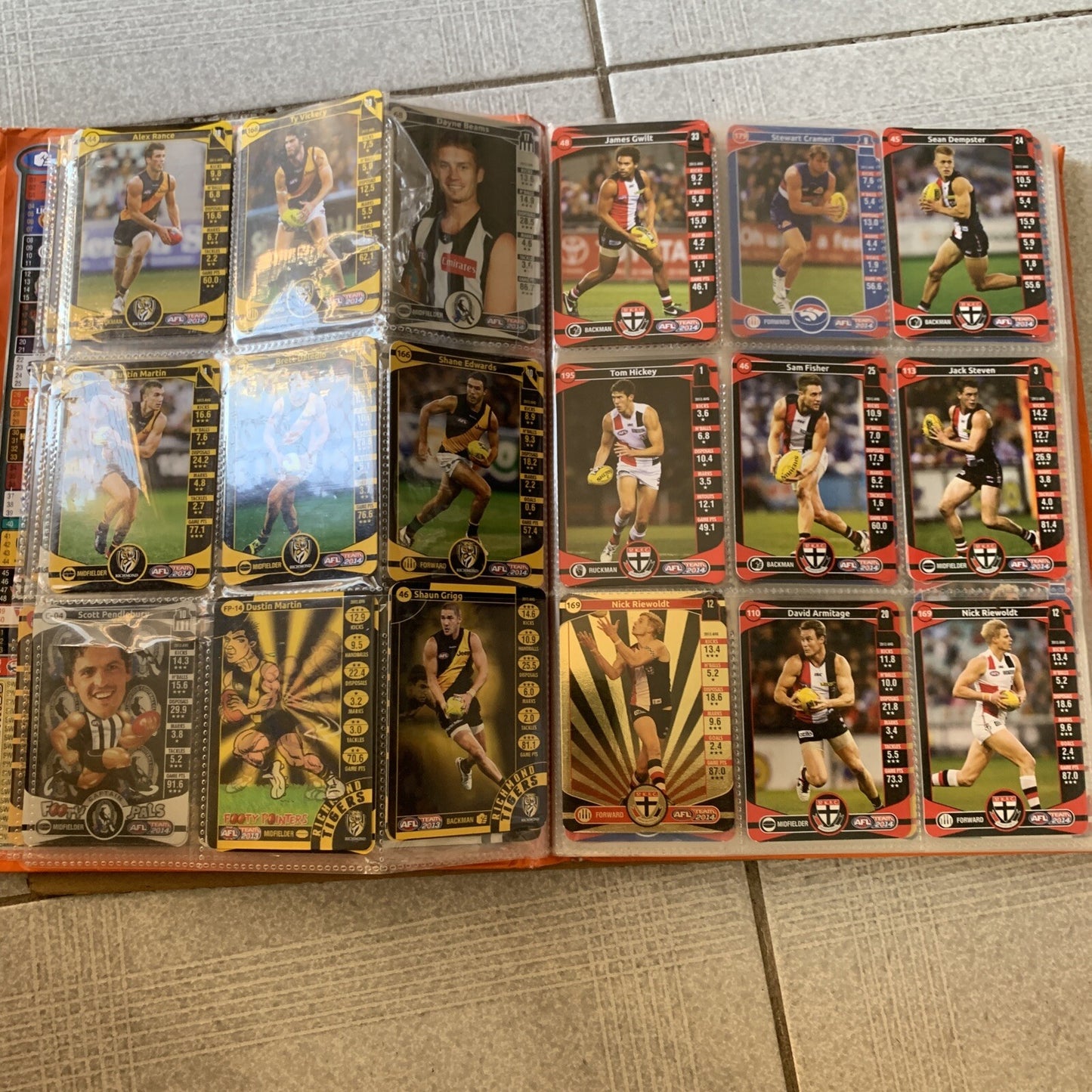 AFL Team 2014 Official AFL Game Cards Album + Cards