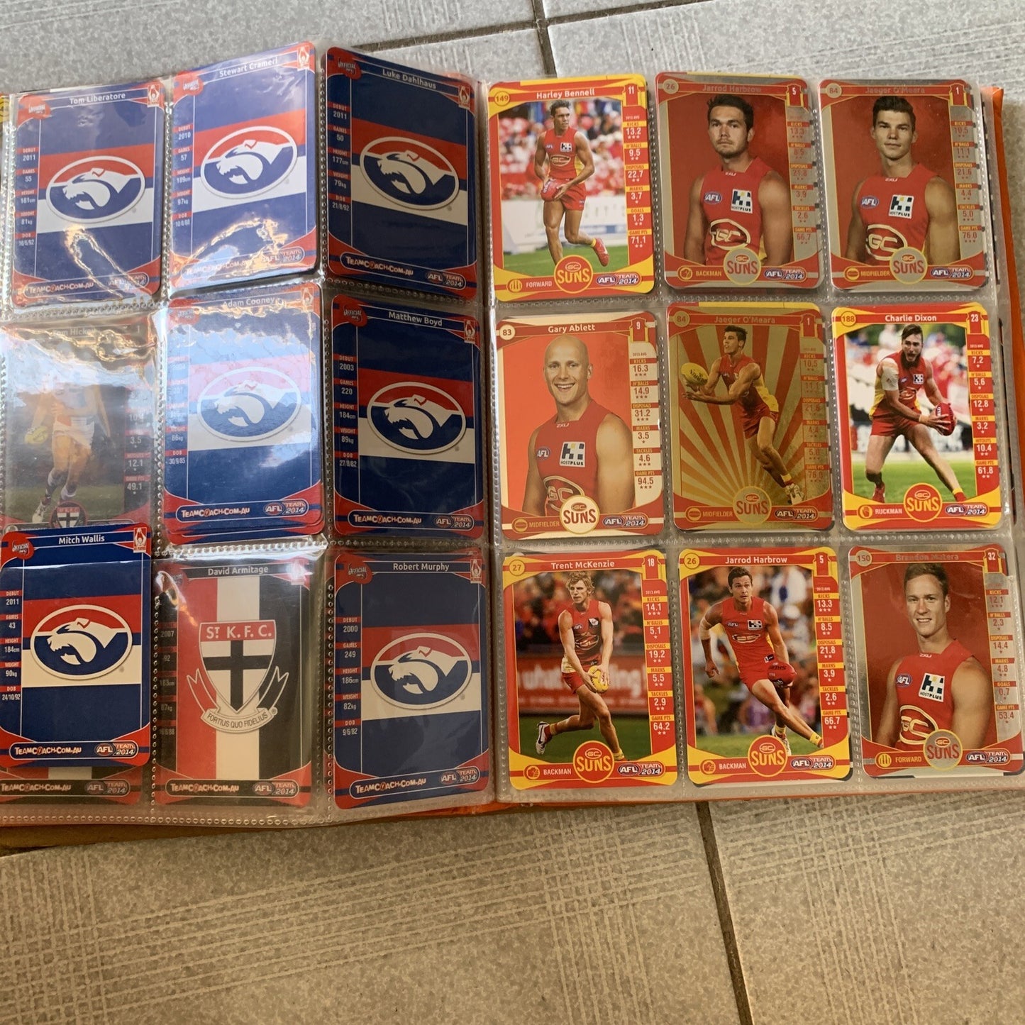 AFL Team 2014 Official AFL Game Cards Album + Cards