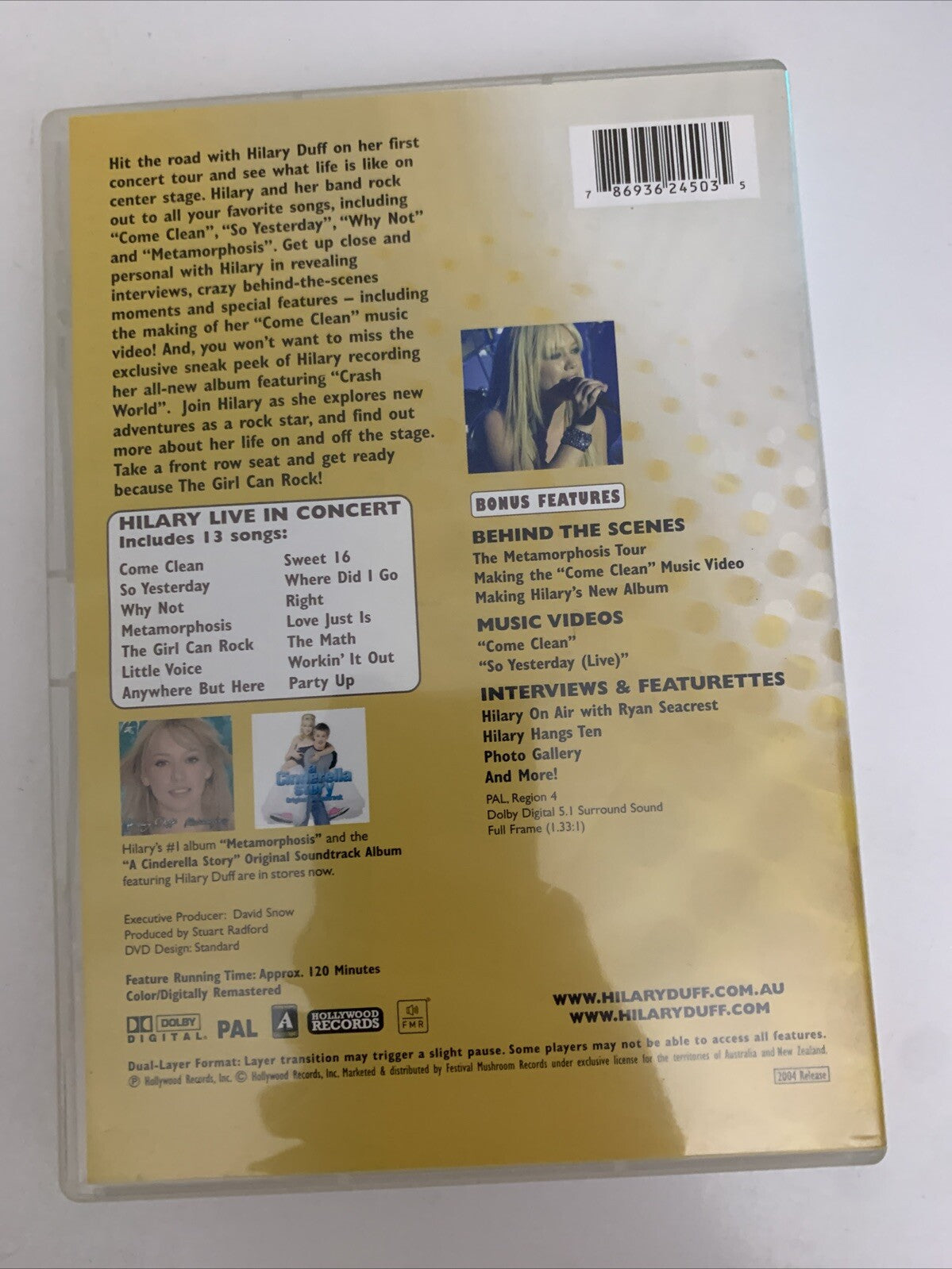 Hilary Duff – The Girl Can Rock (DVD, 2004) Region 4