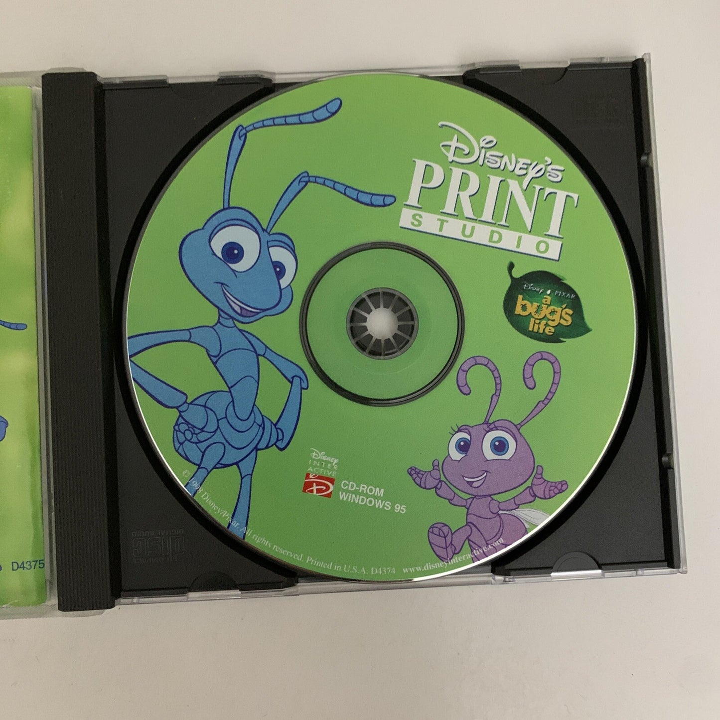 Disney's Print Studio A Bug's Life PC CD-ROM Windows 95