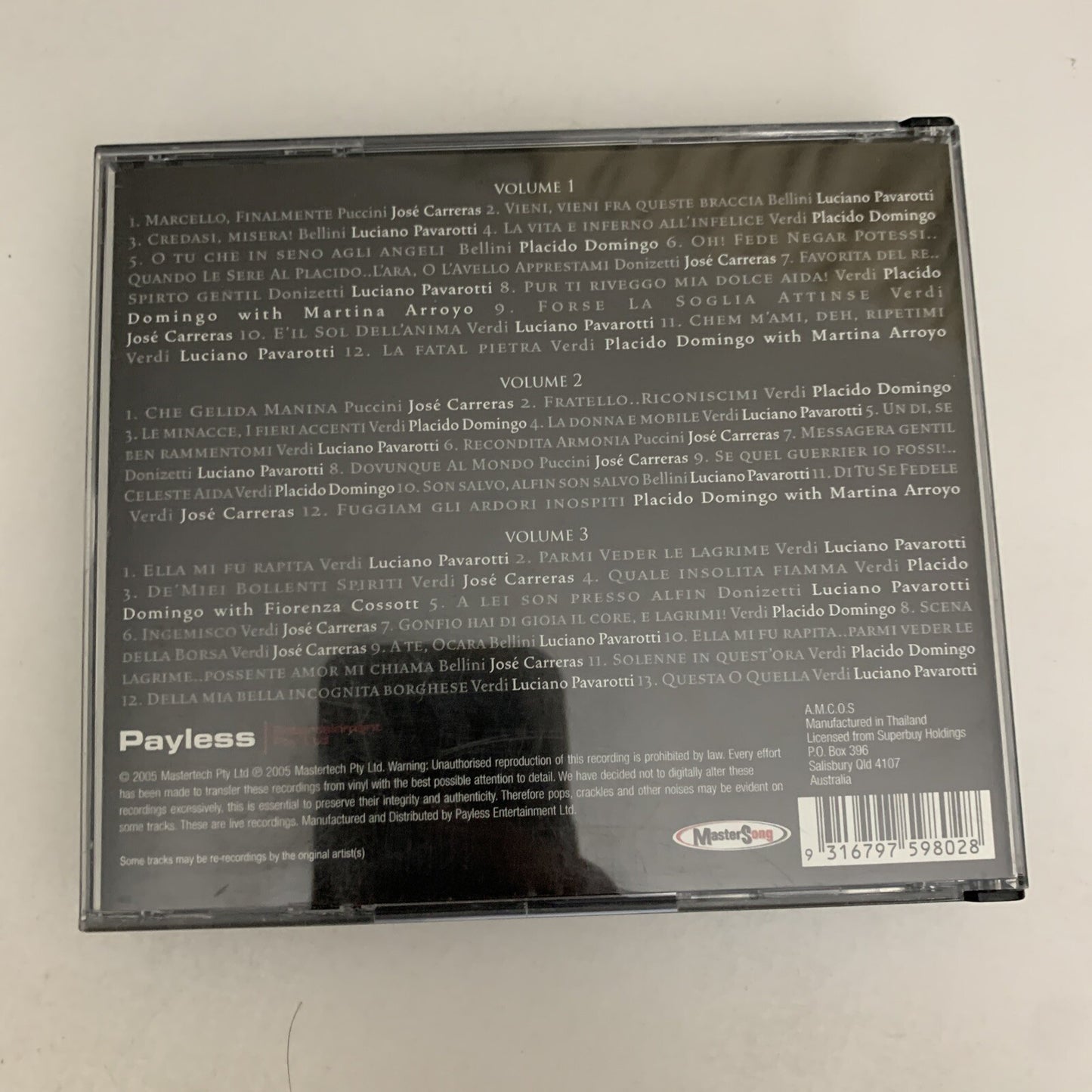 The Three Tenors Pavarotti / Carreras / Domingo (CD, 2005, 3-Disc) Album