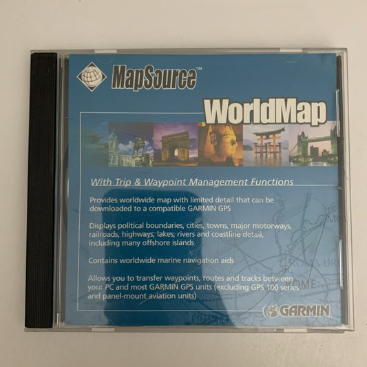 MapWource World Map Garmin CD-ROM 2000 for PC, Garmin GPS Units