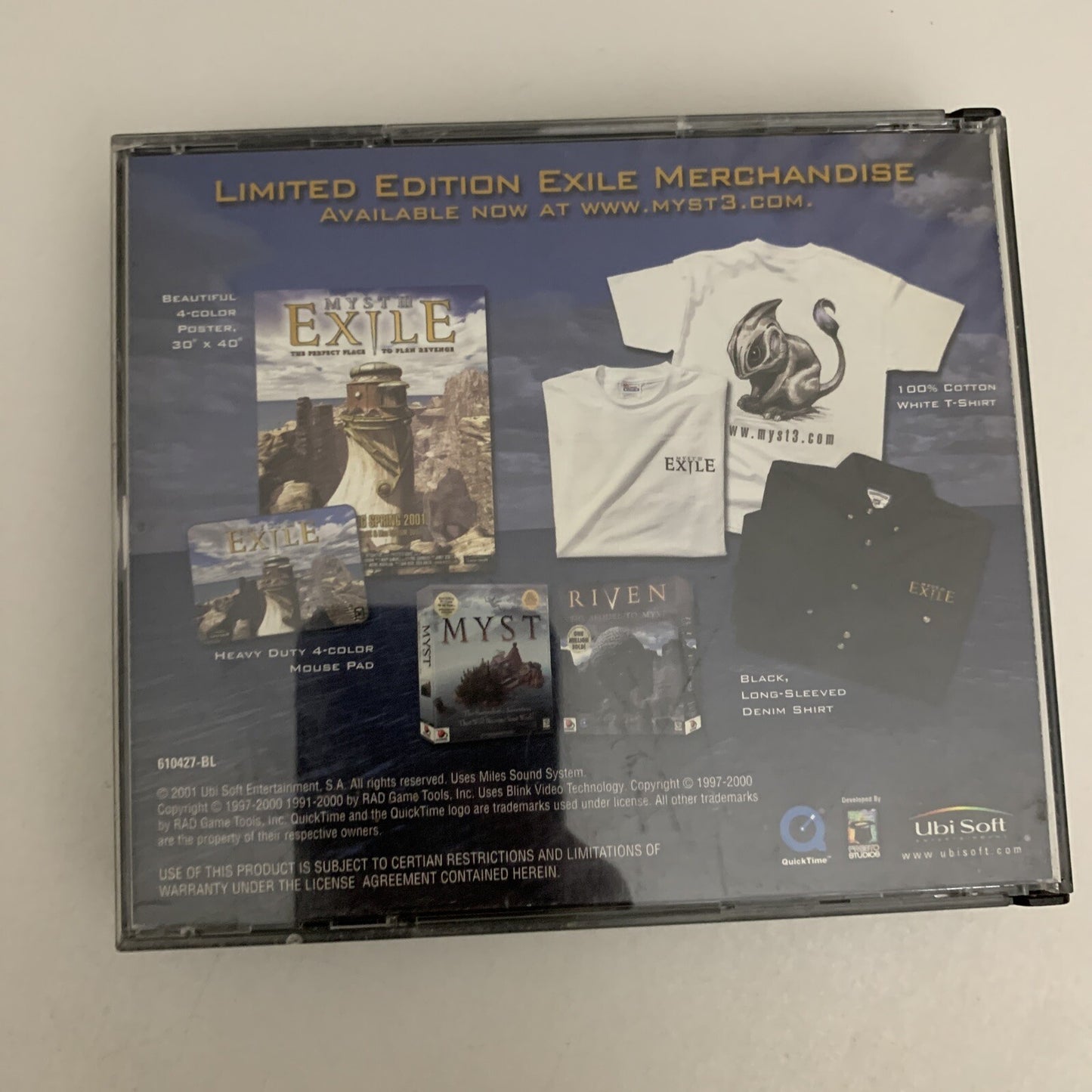 Myst III Exile PC CD-ROM 2001  4-Disc Game for Windows 95/98/XP