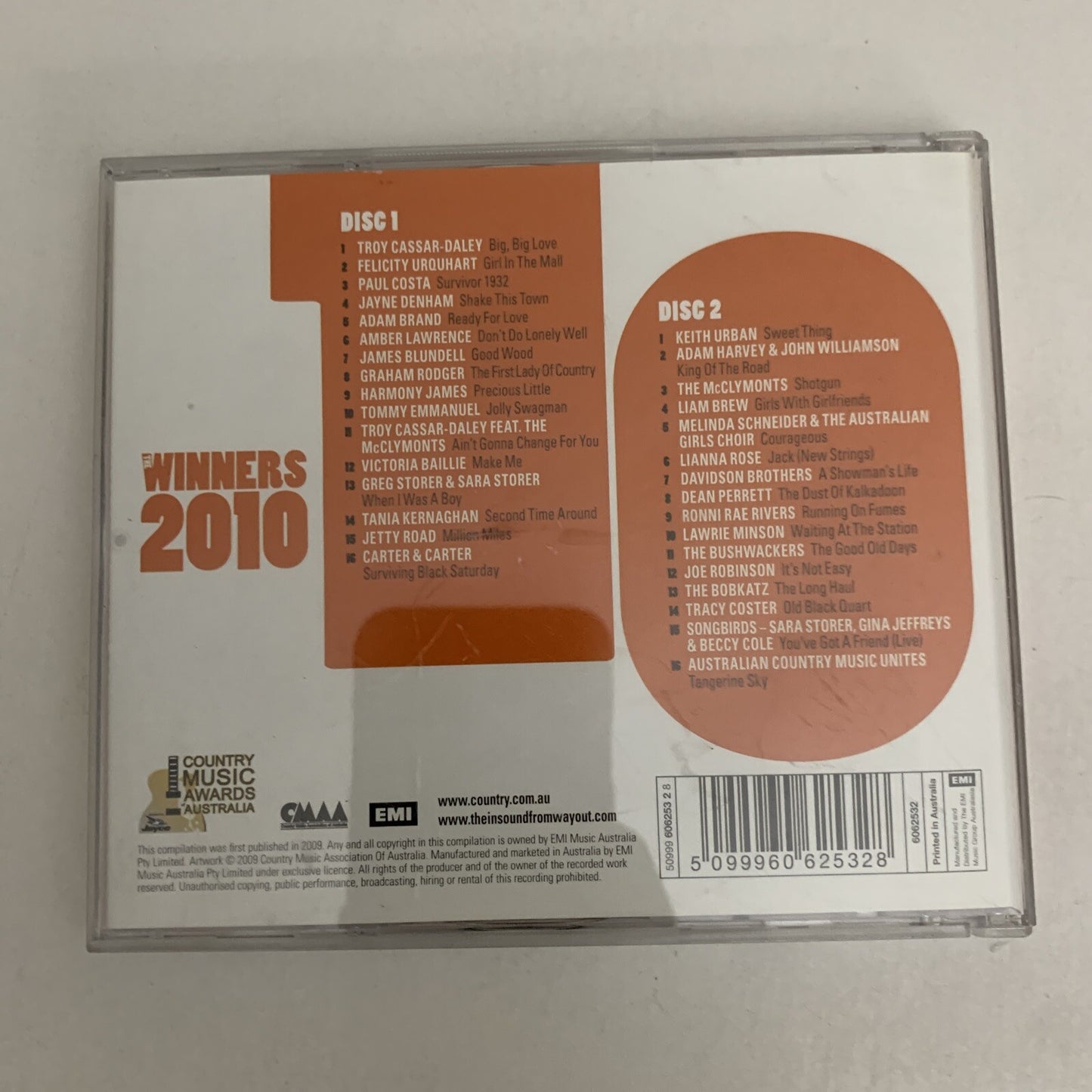 The Winners 2010: Country Music Awards Australia (CD, 2010) 2-Disc Album