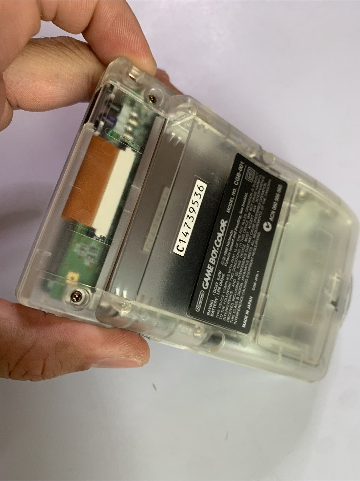 Nintendo Gameboy Color Console Transparent Clear Handheld System Made in Japan