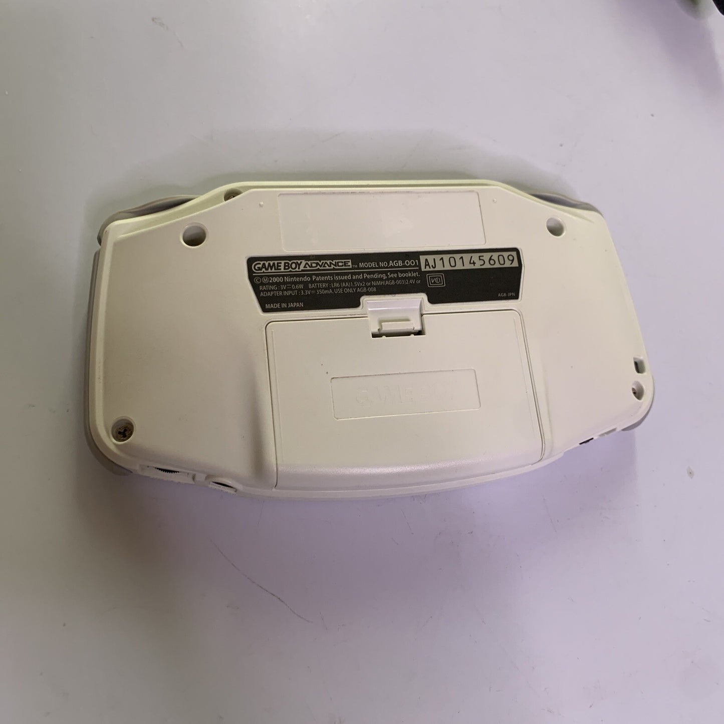 Nintendo Game Boy Advance Original Console White Handheld AGS-001