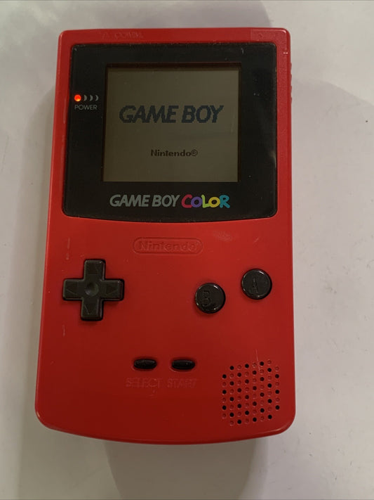 Genuine Nintendo Game Boy Color Handheld Console Berry Red Made In Japan CGB-001