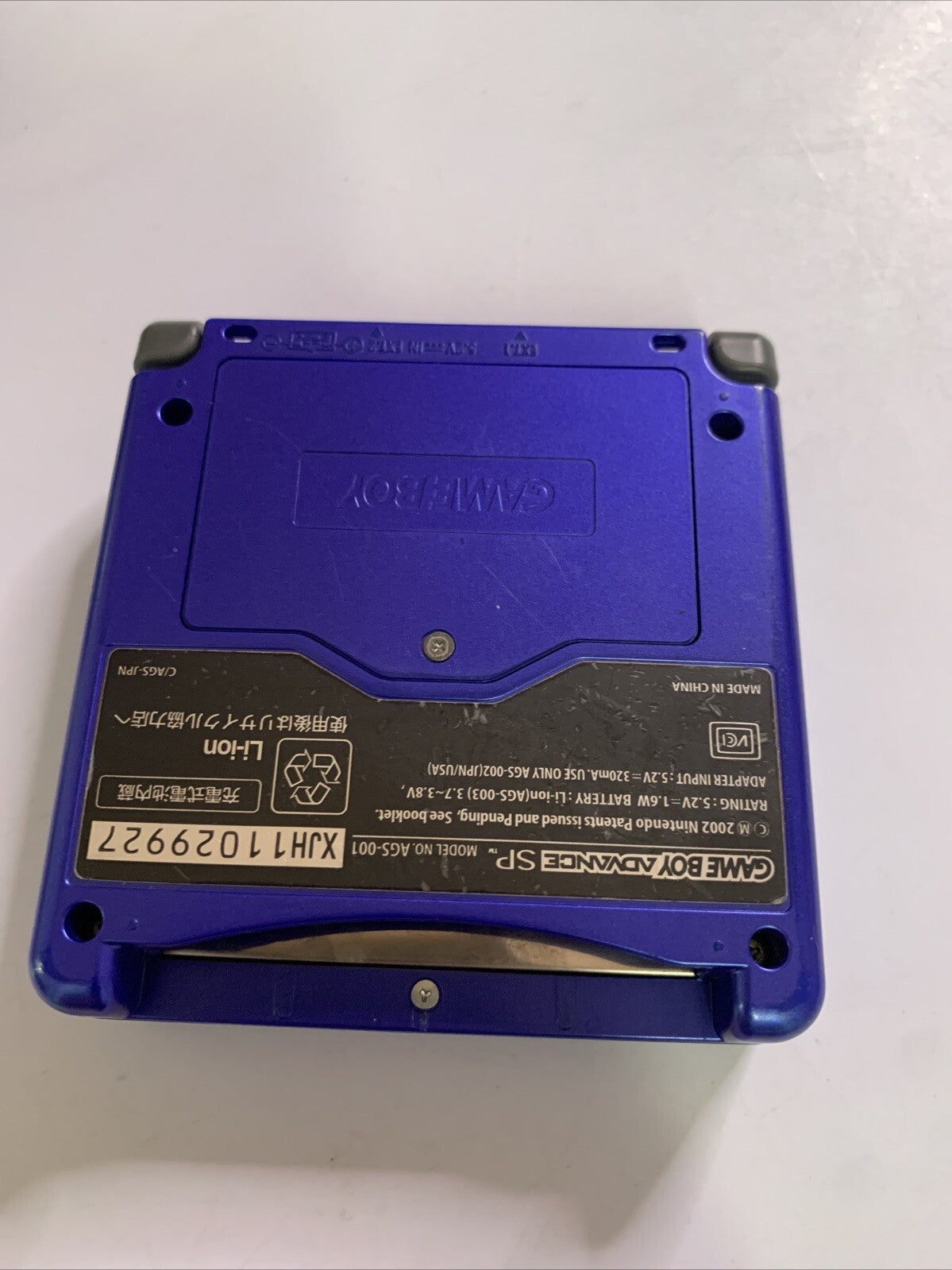 Nintendo Gameboy Advance SP Metallic Blue Handheld Console AGS-001