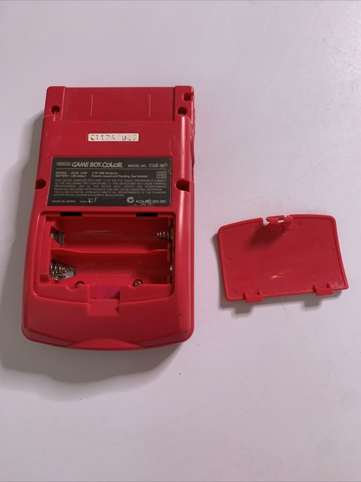 Nintendo Game Boy Color Berry Red Console Genuine Made in Japan