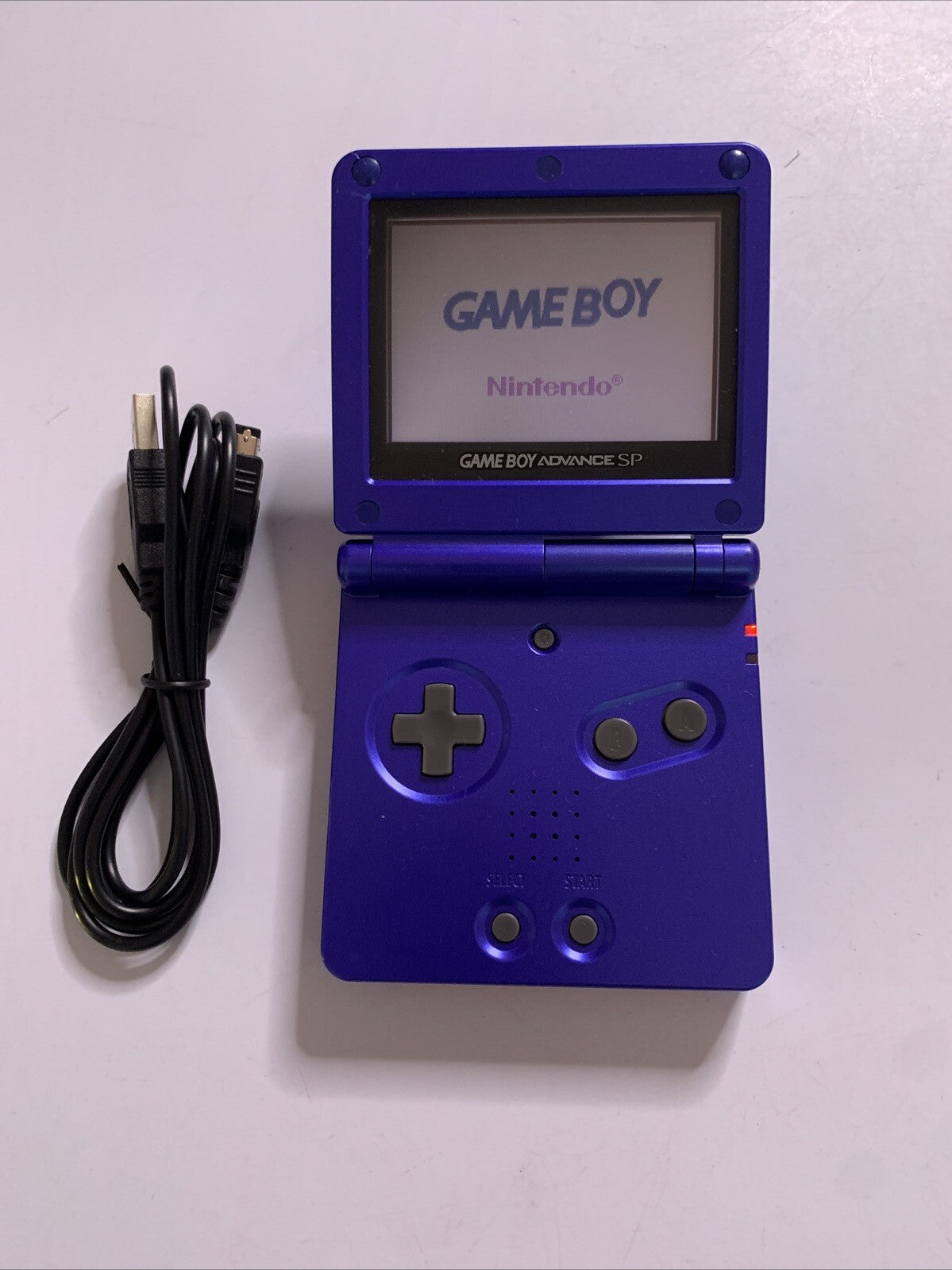 Nintendo Game Boy Advance SP AGS-001 Handheld System Metallic Blue Genuine