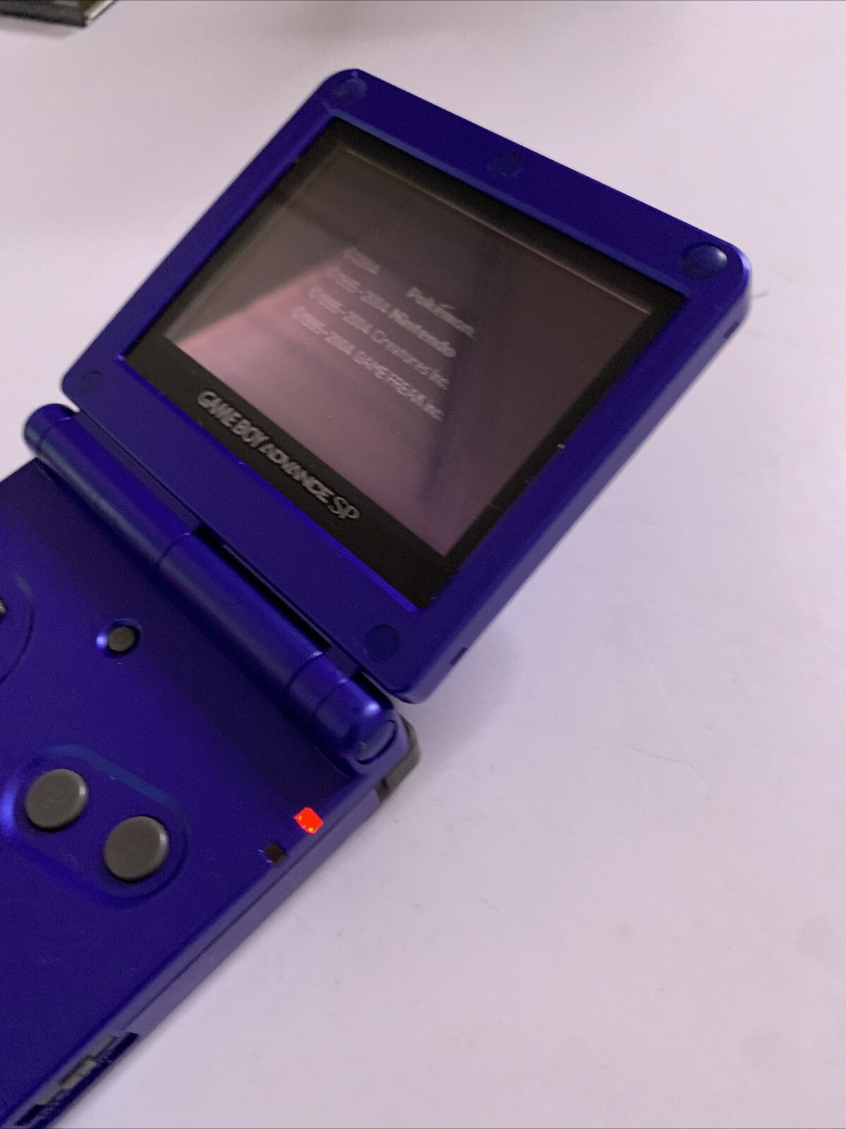 Nintendo Game Boy Advance SP AGS-001 Handheld System Metallic Blue Genuine