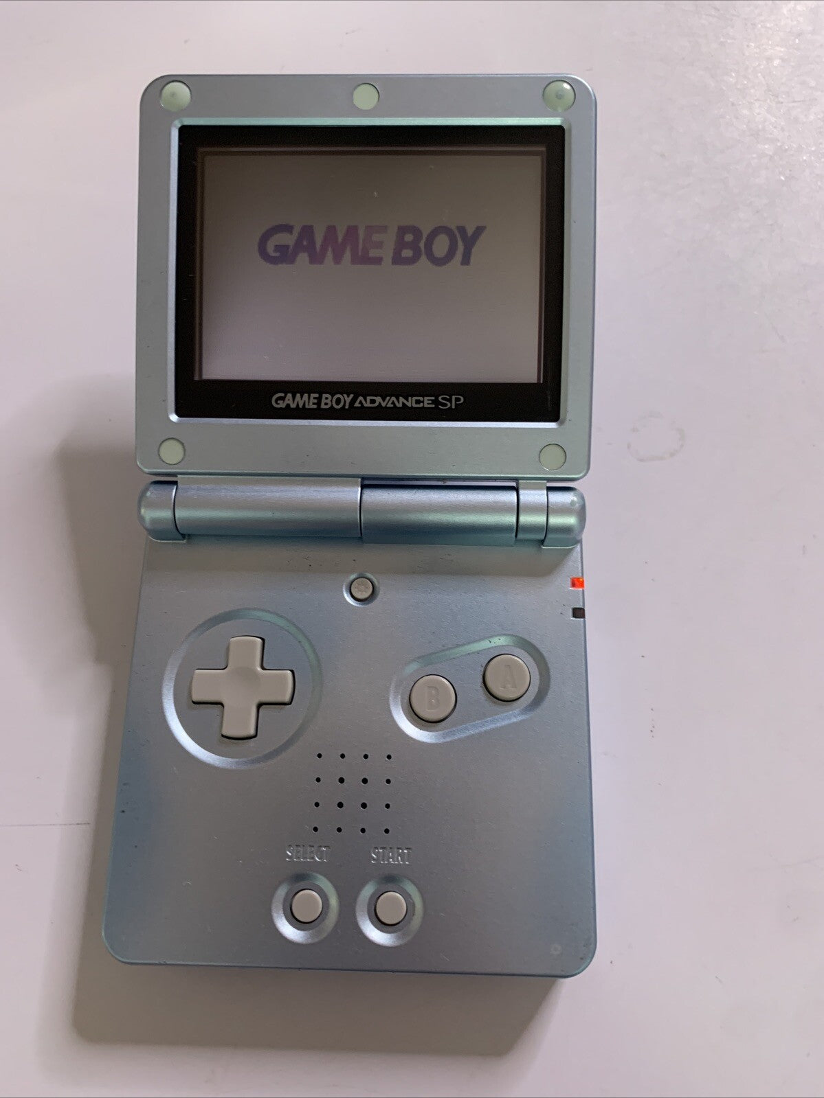 Nintendo Game Boy Advance SP Light Blue Metallic Console with Charger
