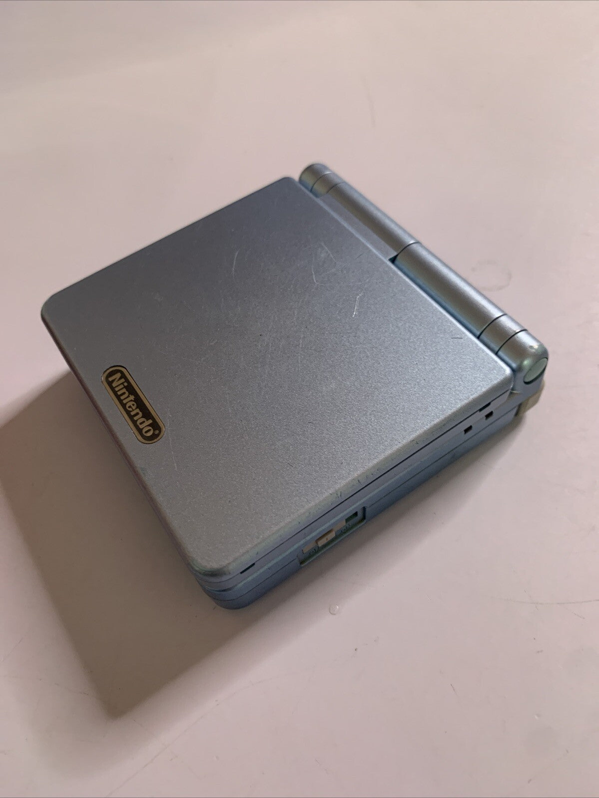 Nintendo Game Boy Advance SP Light Blue Metallic Console with Charger