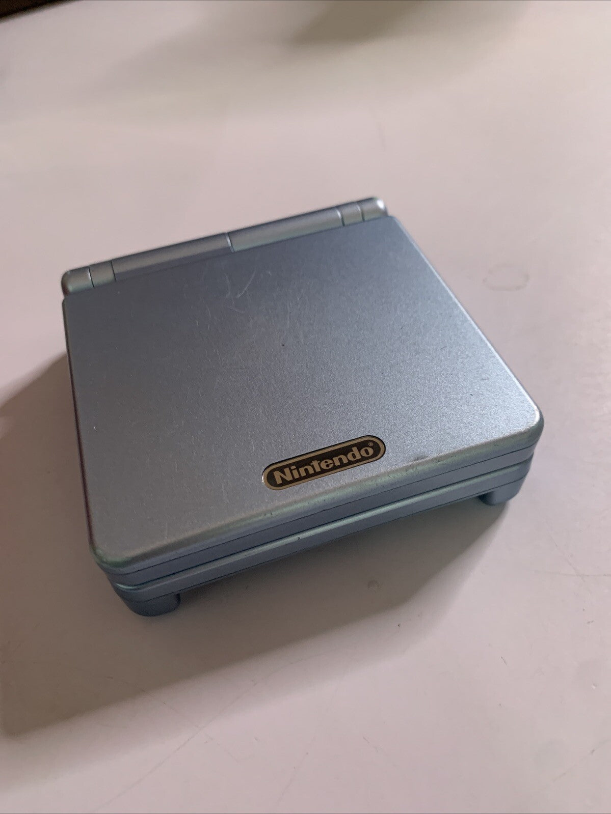 Nintendo Game Boy Advance SP Light Blue Metallic Console with Charger