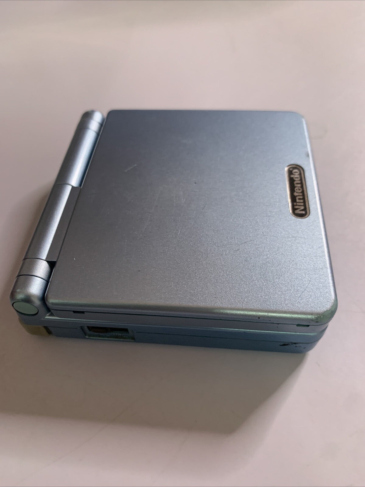 Nintendo Game Boy Advance SP Light Blue Metallic Console with Charger