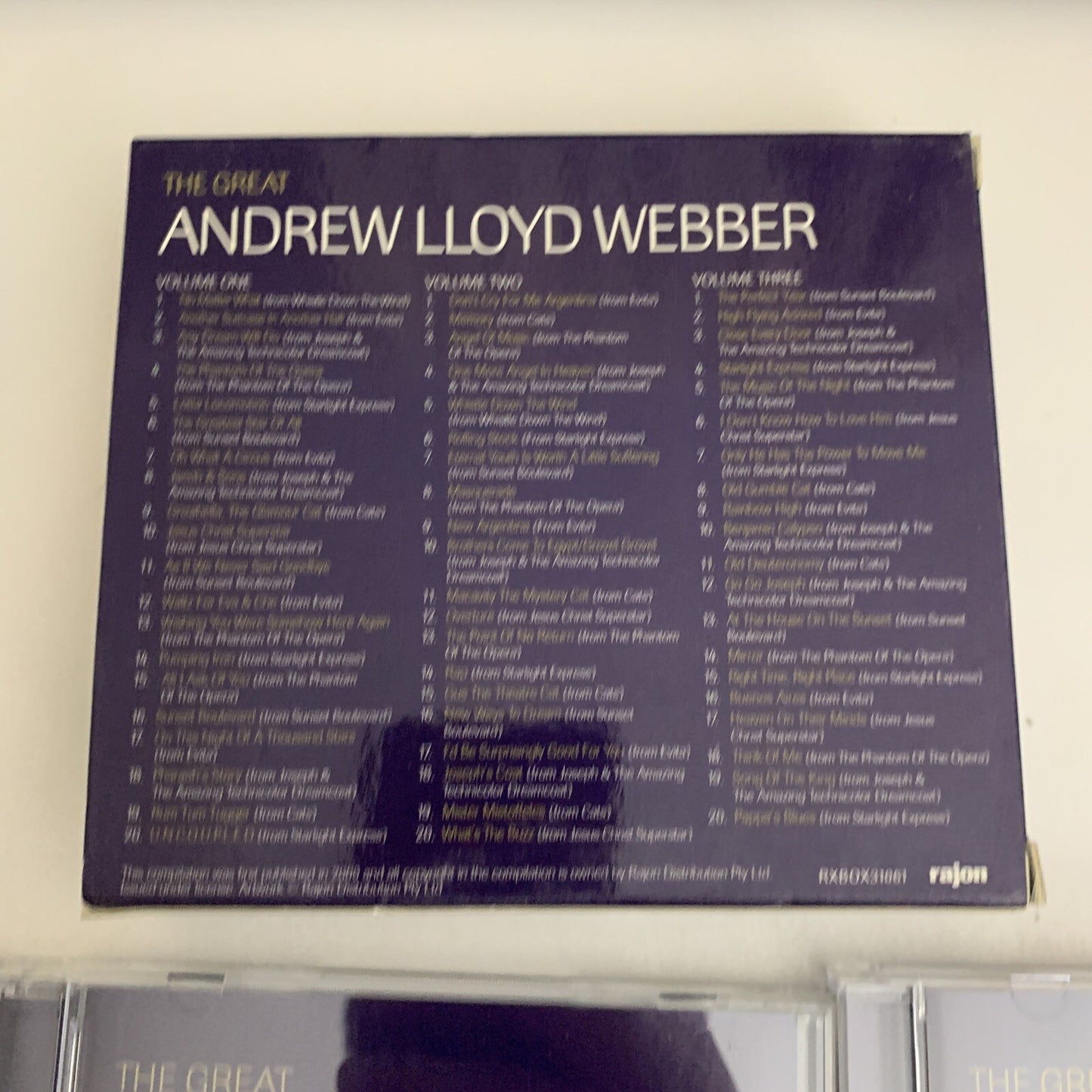 The Great Music Of Andrew Lloyd Webber by Andrew Lloyd Webber (CD, 1999) 3-Disc