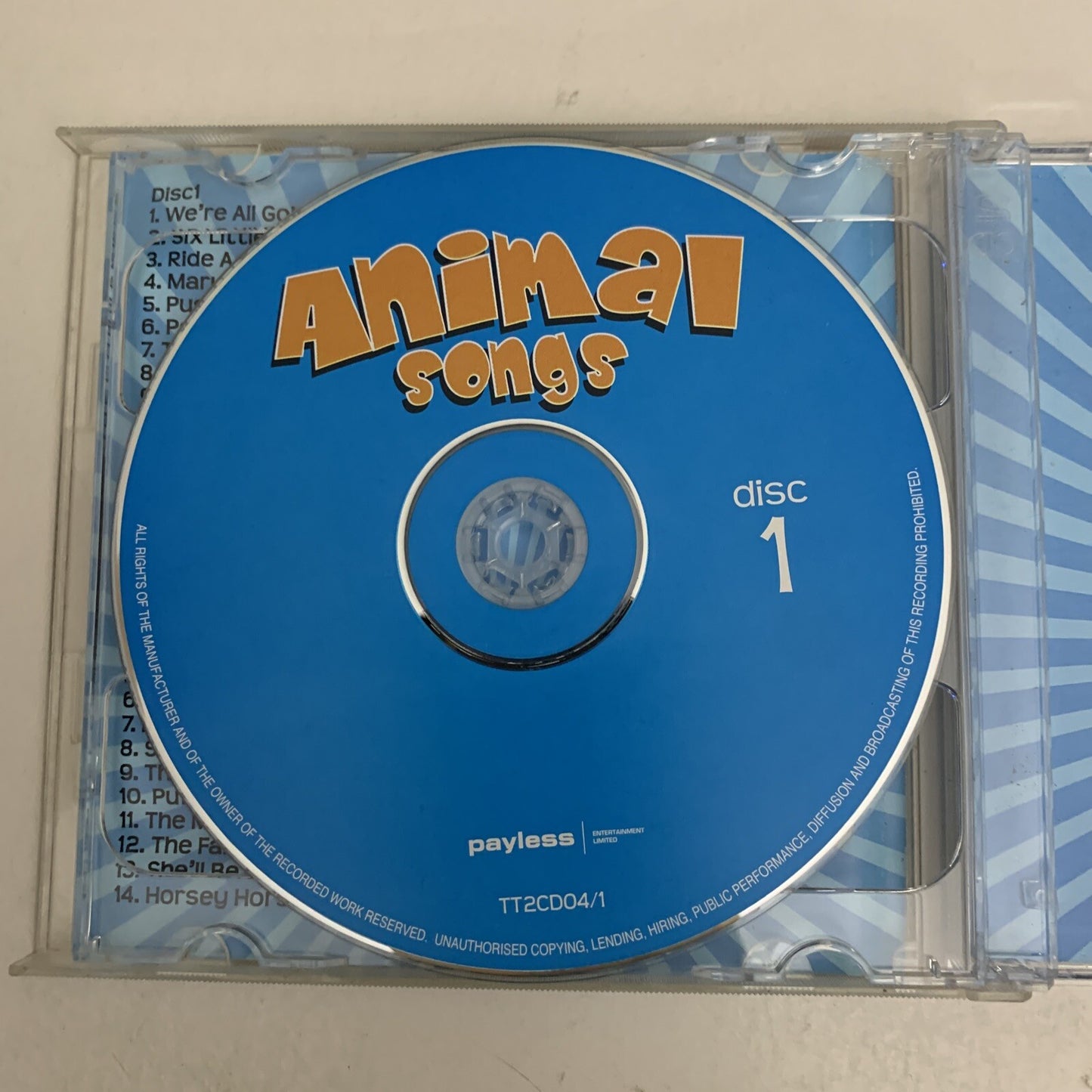 Toddler Tunes – Animal Songs (CD, 2008) 2-Disc Australia TT2CD04