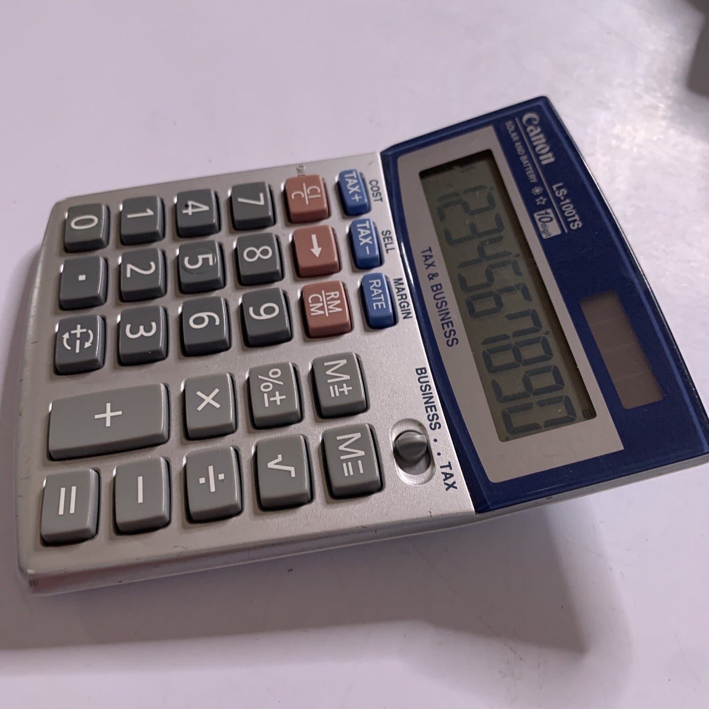 Canon LS-100TS Solar And Battery Tax Business Calculator