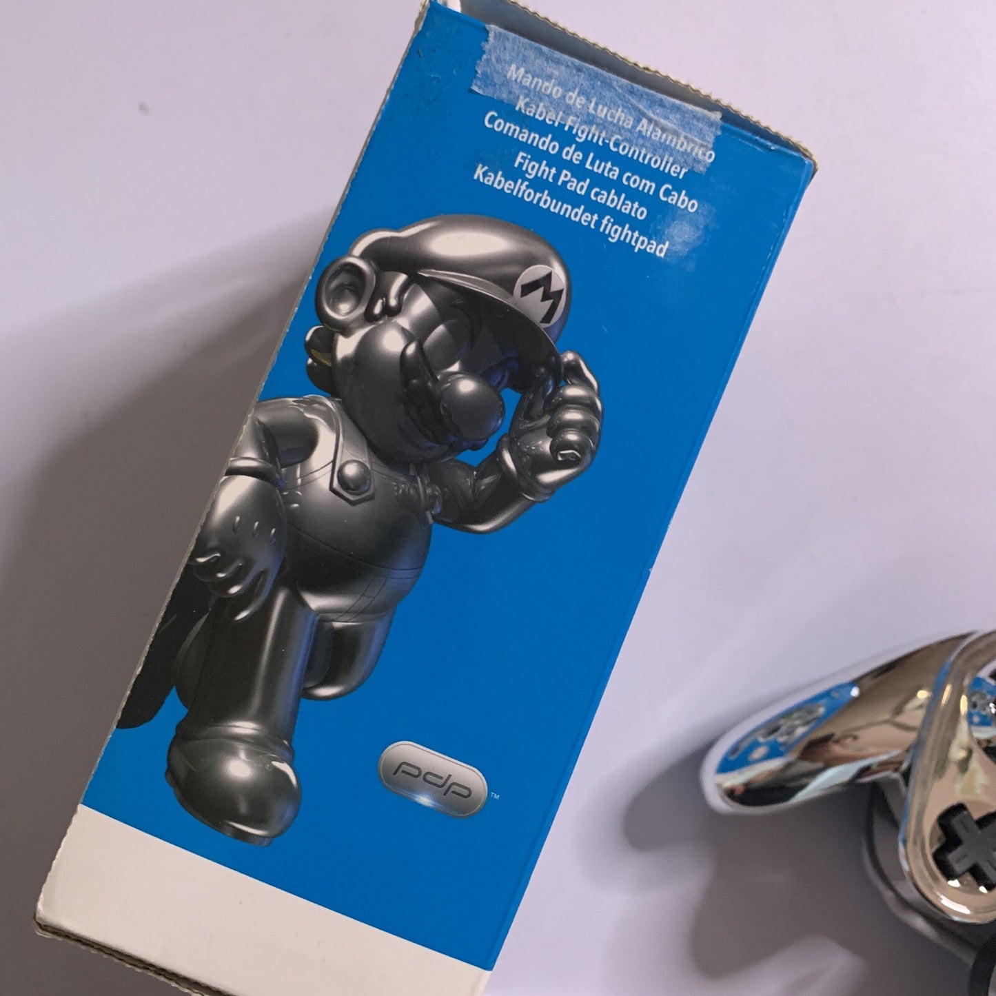 Official Nintendo Wii U Fight Pad GameCube Style Metal Mario Edition Controller