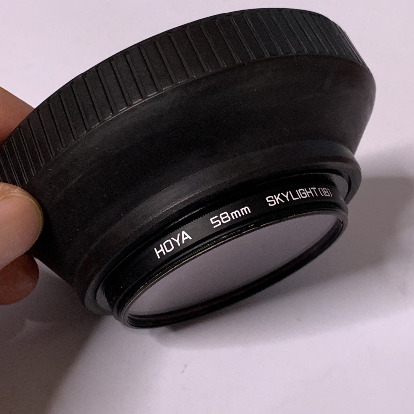 Hoya 58mm Skylight(1B) Filter and Lens Hood Japan